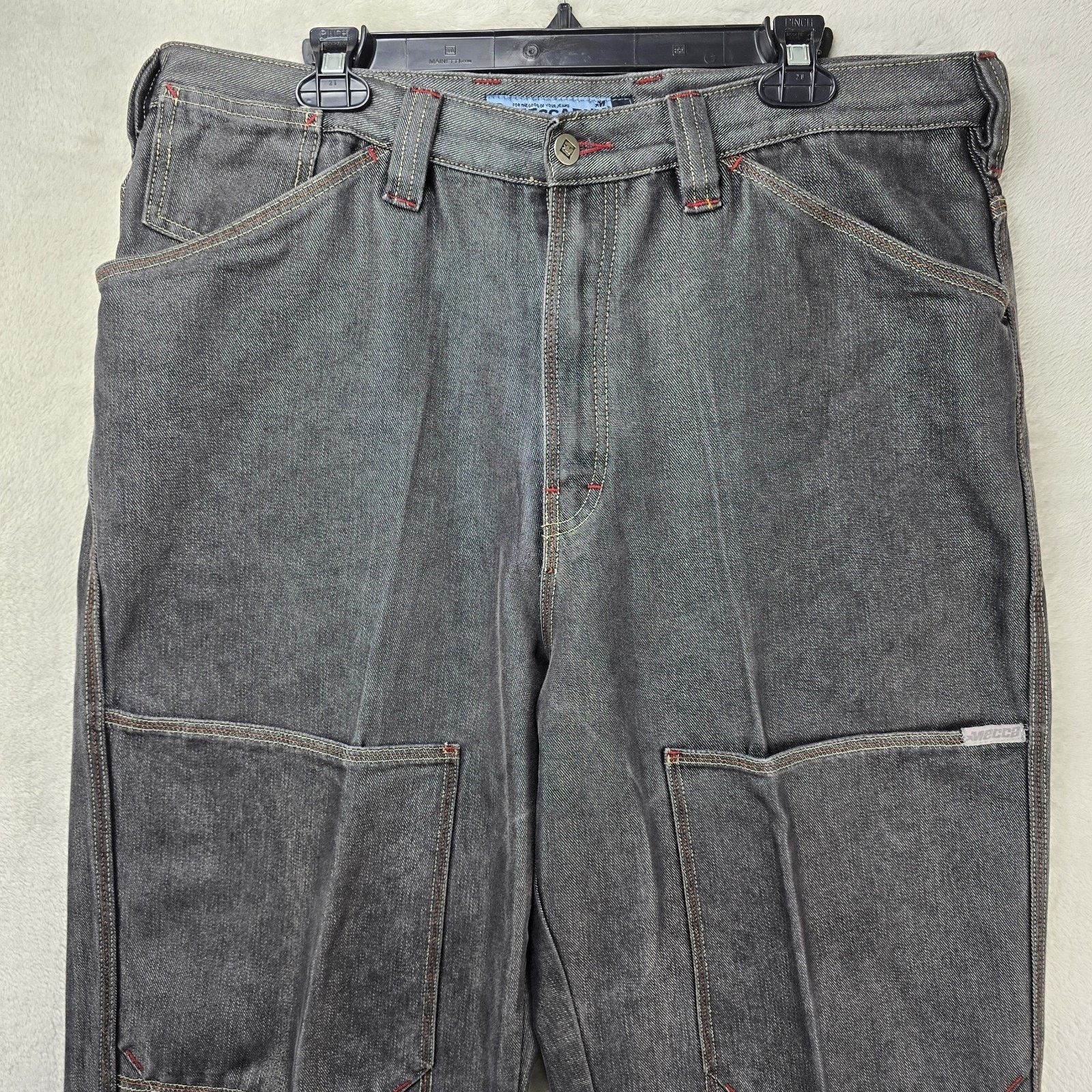 Mecca Vtg Mecca Jeans Mens 38 (Fits36x33) Baggy Chore Pocket Y2K Size US 36 / EU 52 - 2 Thumbnail
