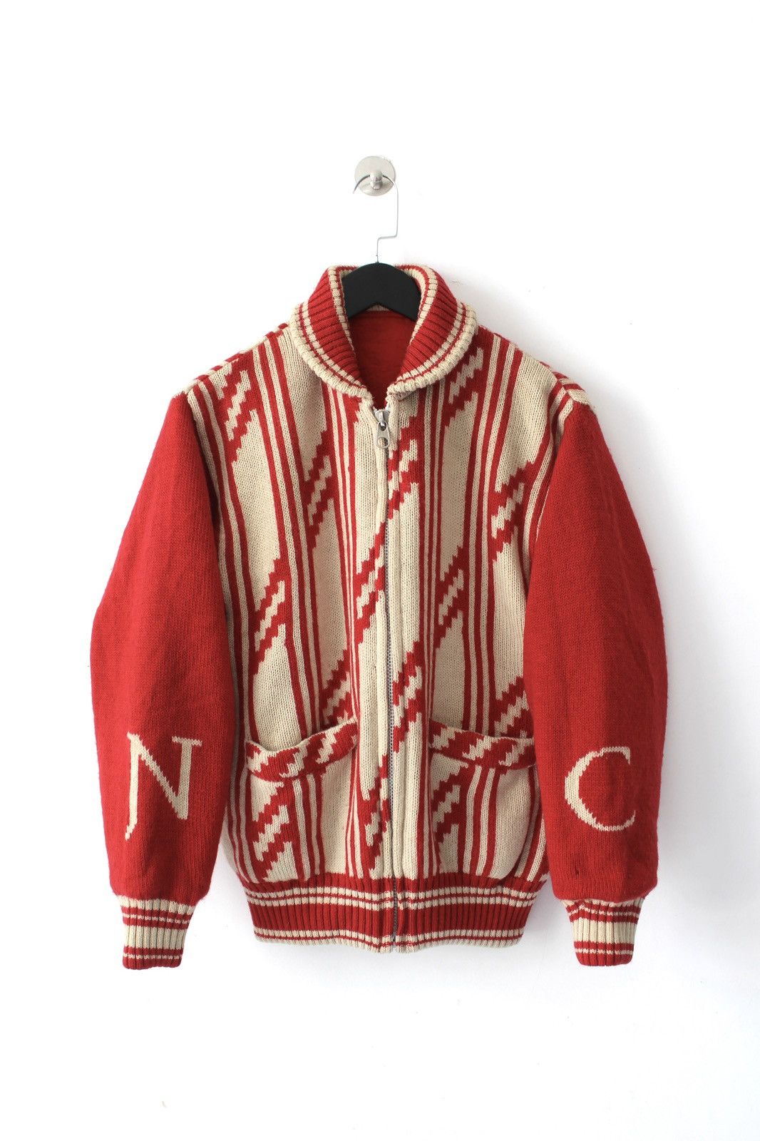 Nicole Club 2000S NICOLE CLUB REVERSIBLE ZIP-UP SOLID RED KNIT JACKET Size US L / EU 52-54 / 3 - 1 Thumbnail