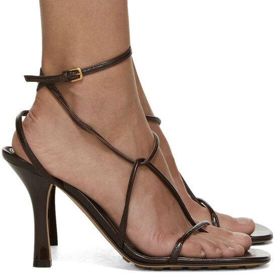 Bottega Veneta Bottega Veneta Brown Strappy Sandal Size US 5.5 / IT 35.5 - 10 Thumbnail