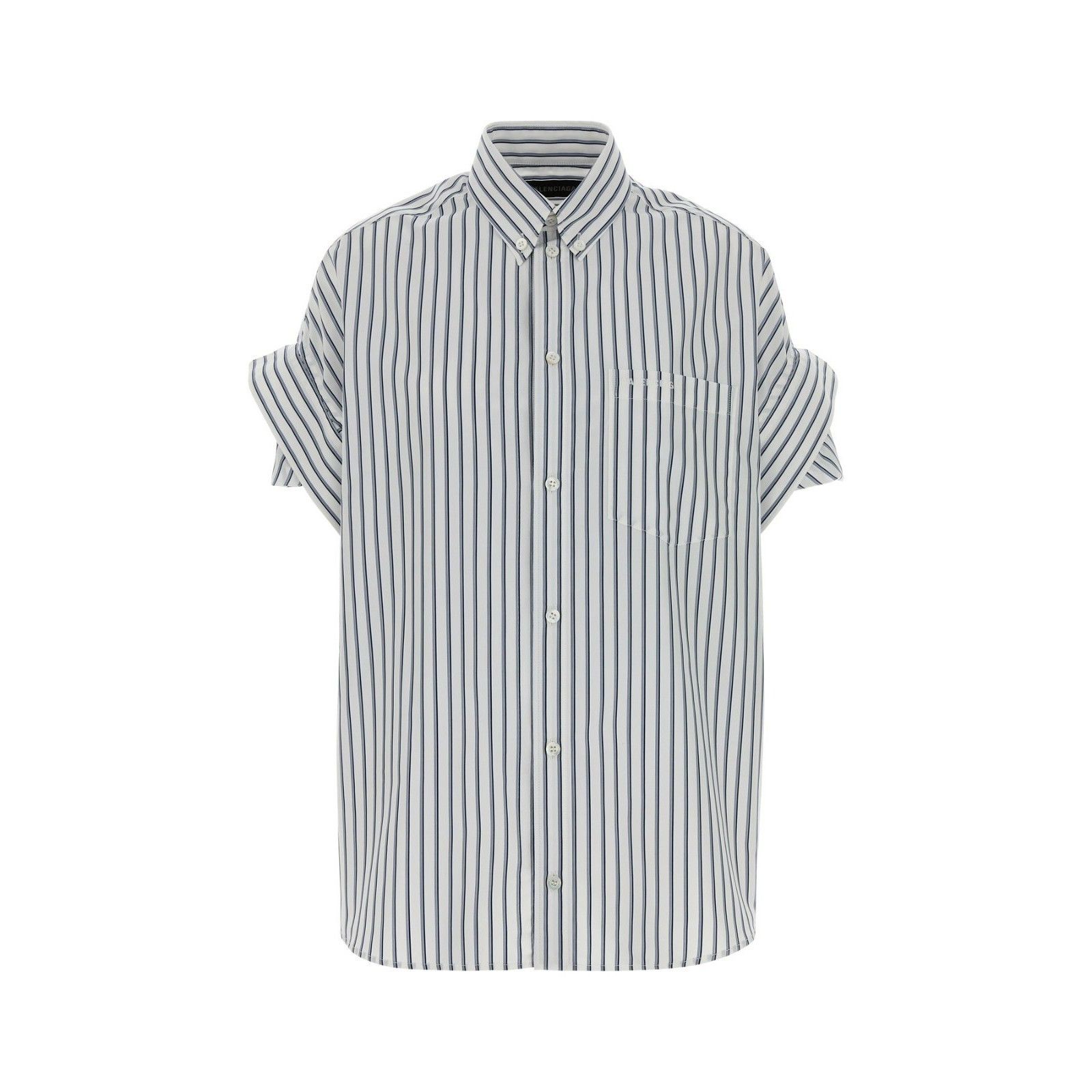 BALENCIAGA Embroidered Poplin Oversize Shirt New & Authentic