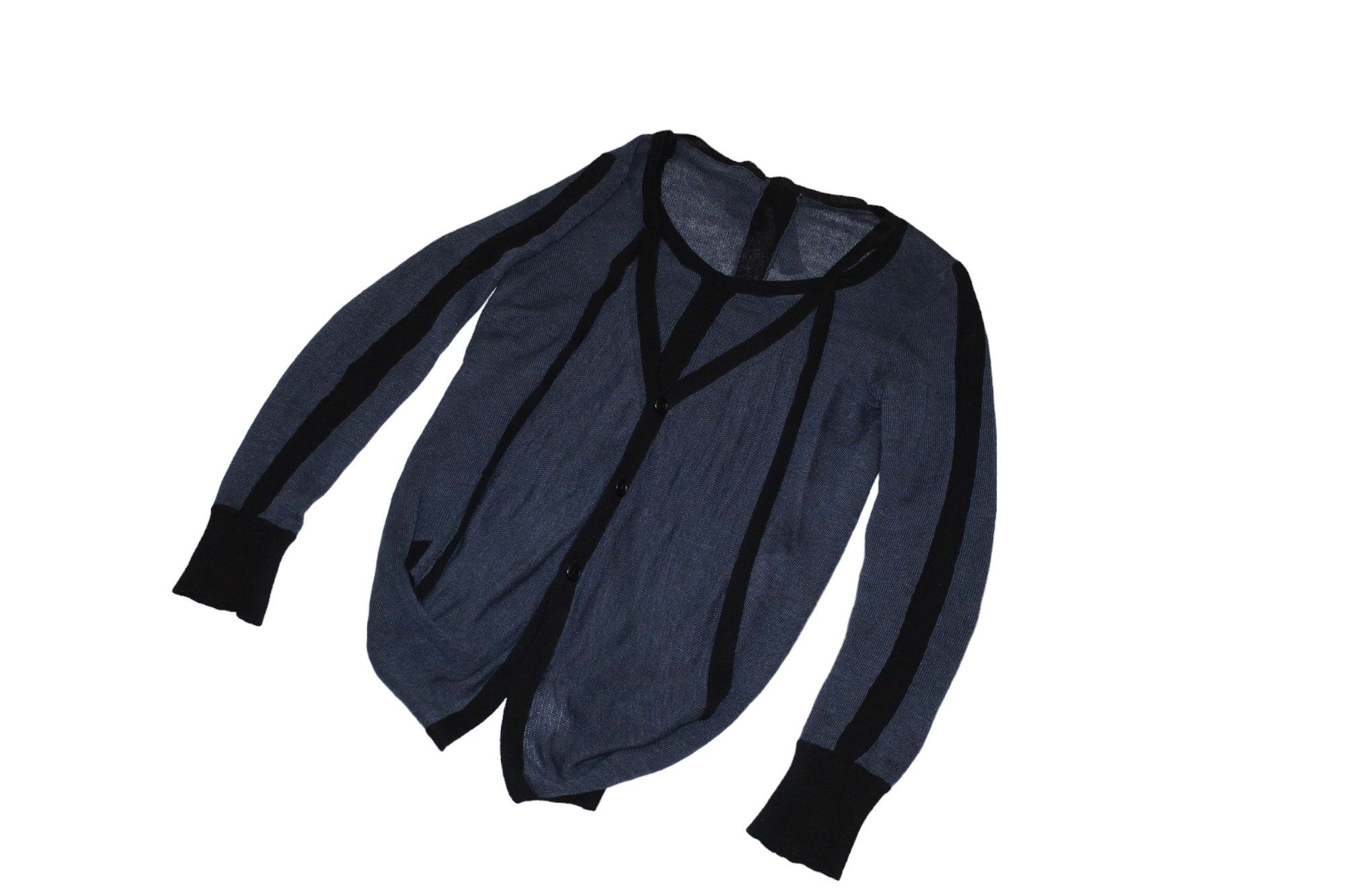 Yohji Yamamoto Y's Red Label Ramie Linen Blend Asymmetric Layered Cardigan Size US M / EU 48-50 / 2 - 7 Thumbnail