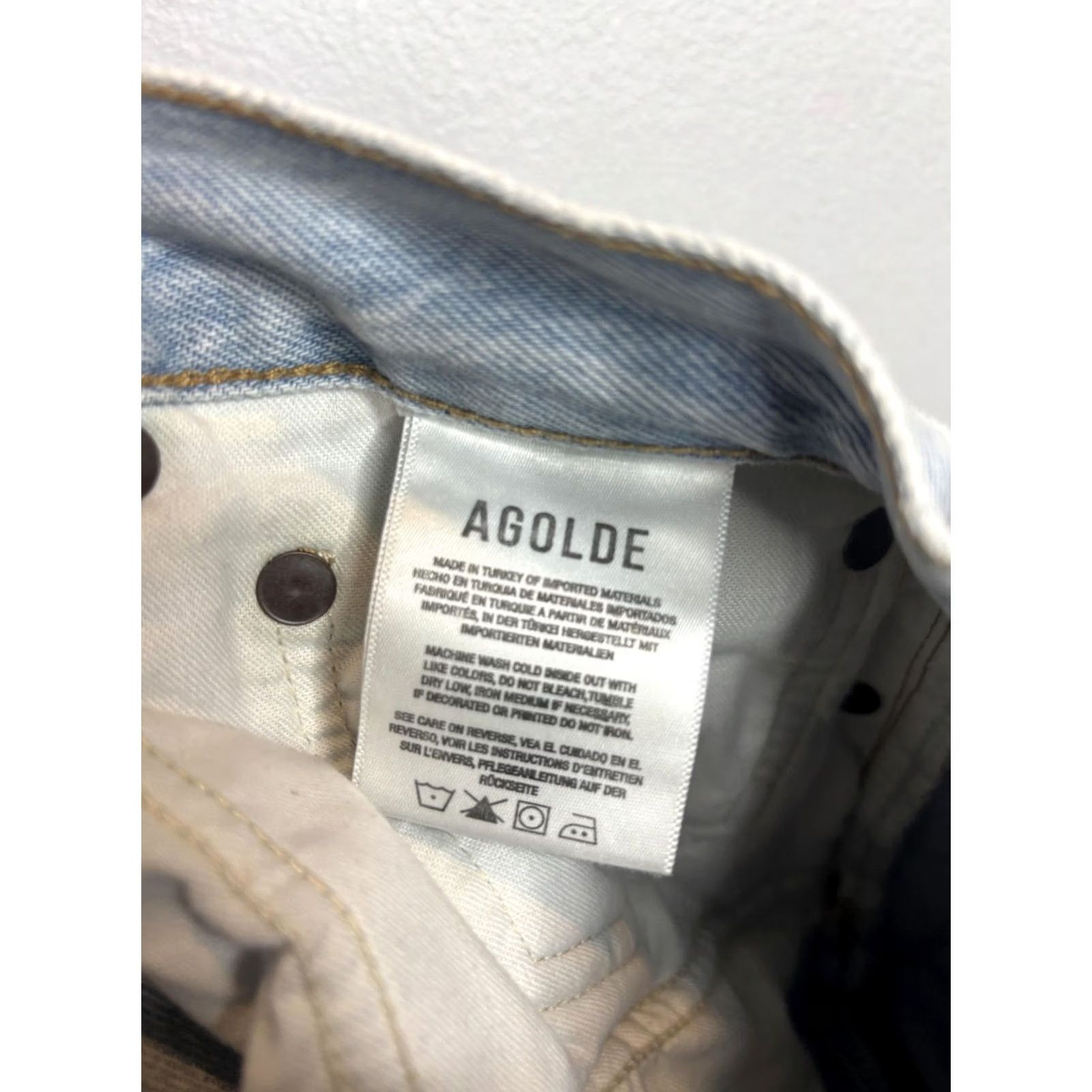 Agolde VINTAGE AGOLDE 90s Pinch Jeans Womens 29 Blue Light Wash Mom Fit Button Fly Denim 29 in Relaxed Boys/Girls? Size 29" - 5 Thumbnail