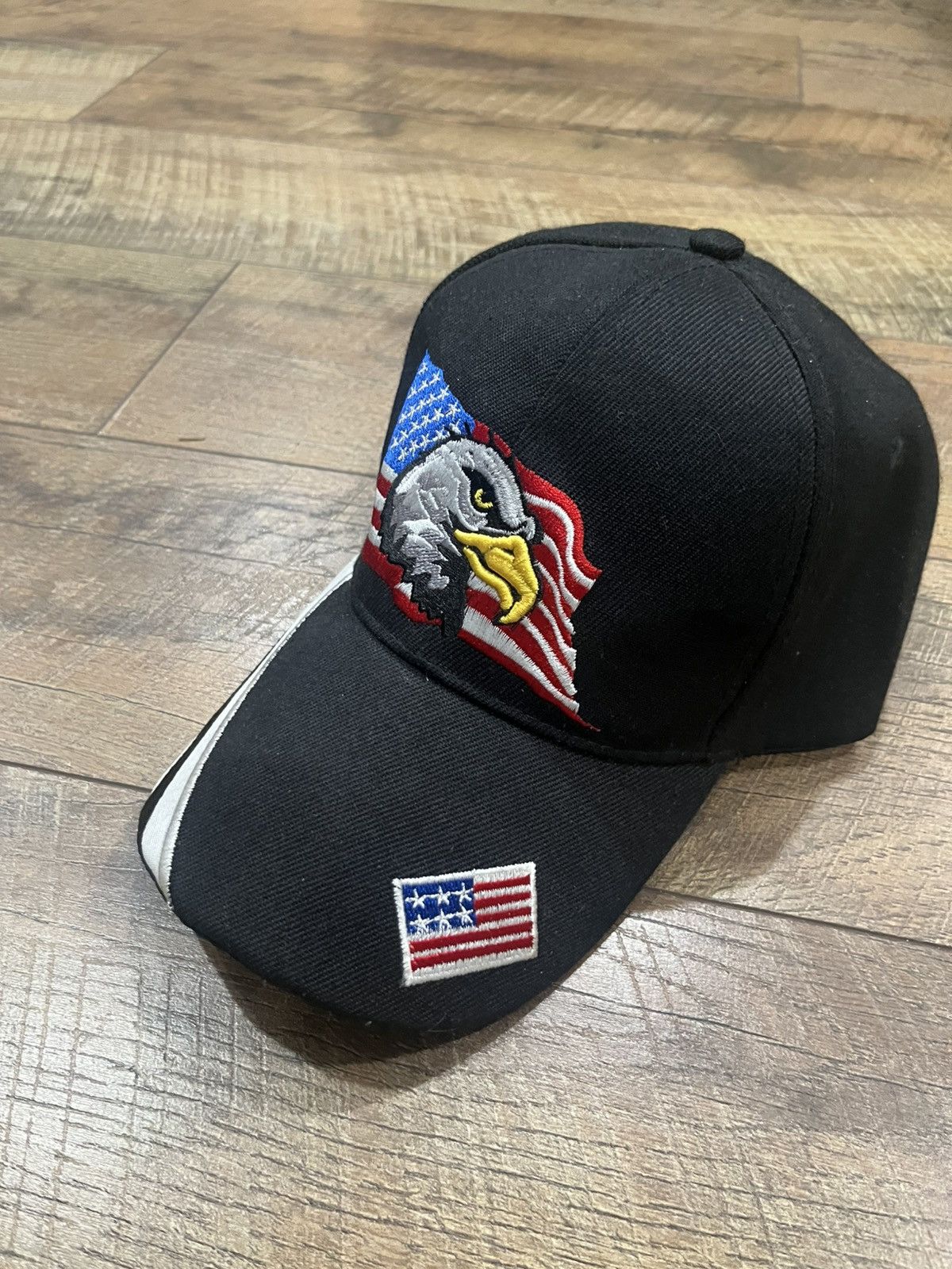 Other NEW Vintage Y2k American Flag Eagle Trucker Hat - Black - OS Size ONE SIZE - 2 Thumbnail