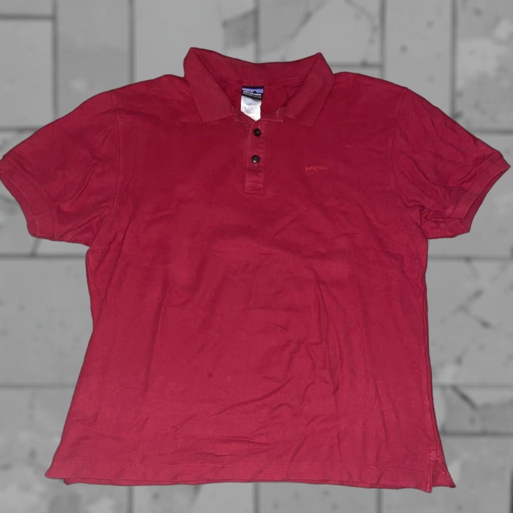 Patagonia Patagonia Red Organic Cotton Polo Shirt Mens M Size US M / EU 48-50 / 2 - 1 Thumbnail