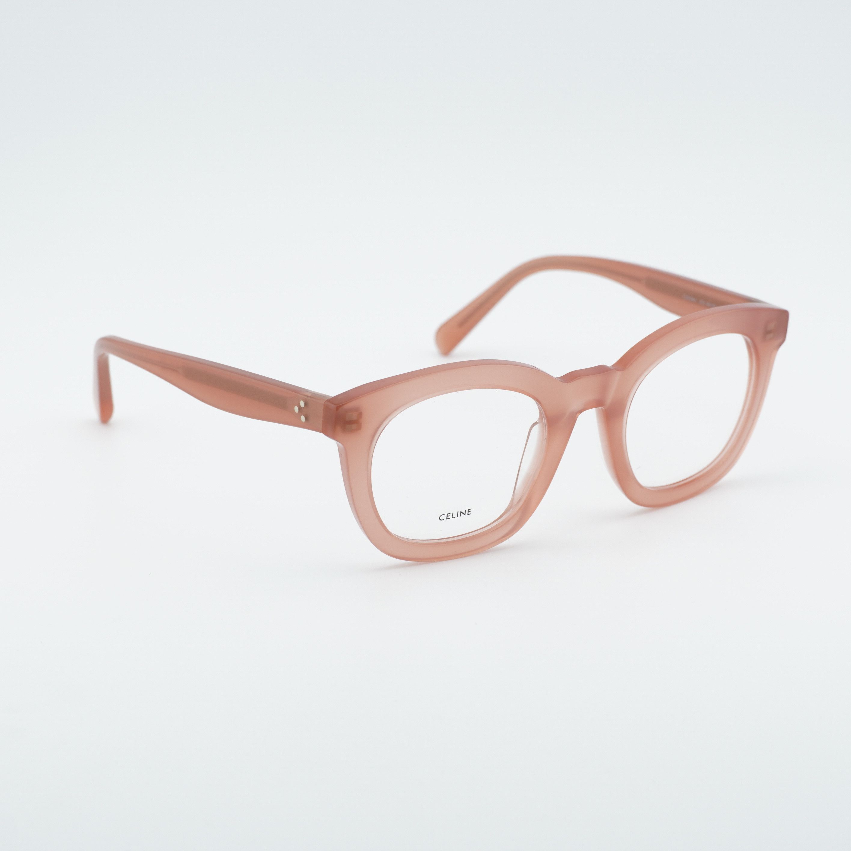 Celine Celine CL5004IN 074 Eyeglasses Peach 48mm Square-Round Frame Size ONE SIZE - 7 Thumbnail