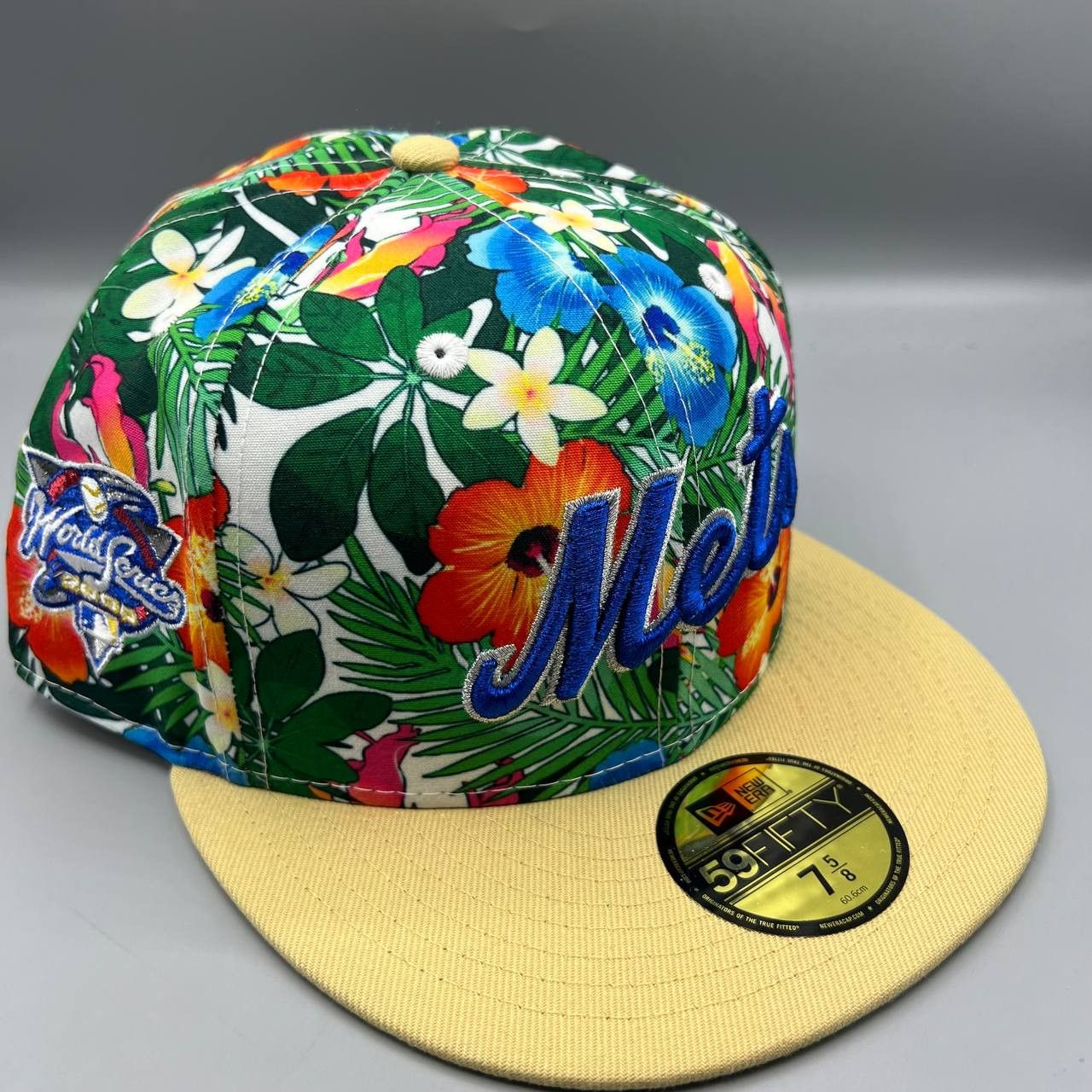 New Era New York Mets Hat Men 7 5/8 Hawaiian Floral MLB Fitted Cap Size ONE SIZE - 1 Thumbnail