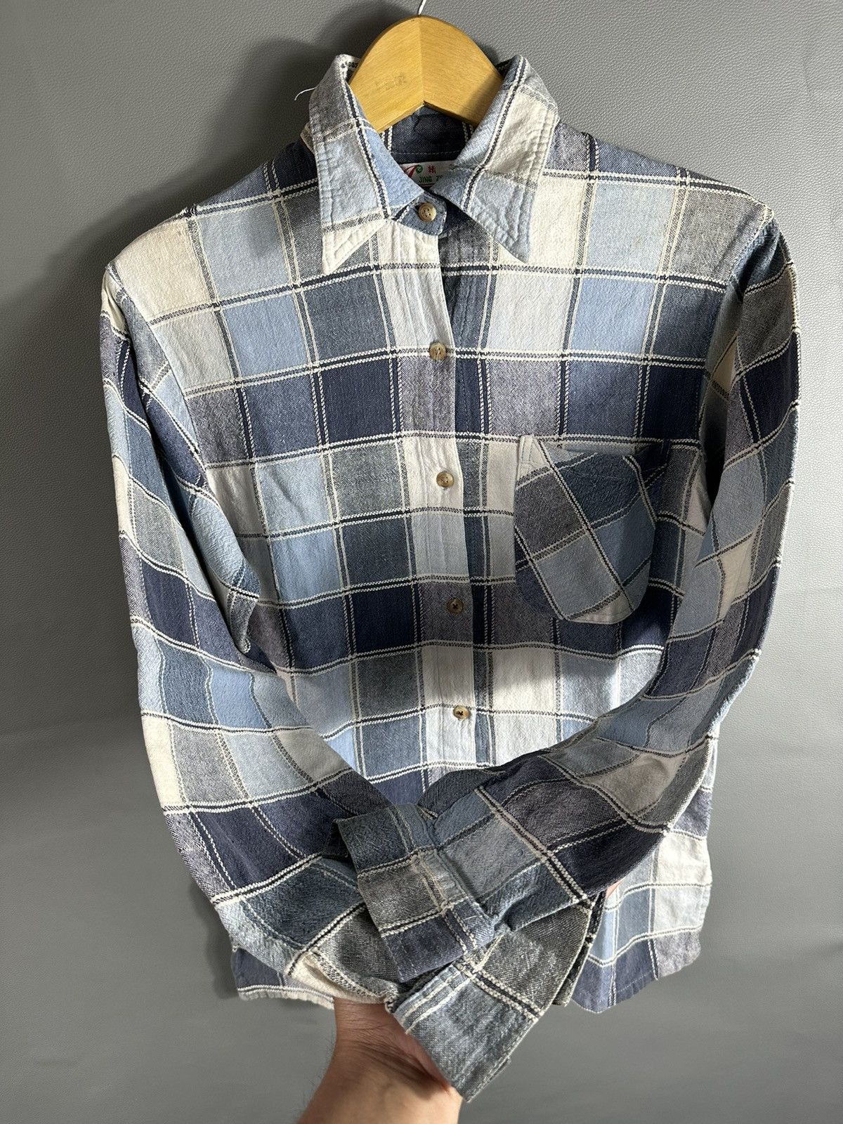Beauty Beast 2000s PATCHWORK KAPITAL JUNYA ISSEY YOHJI STYLE SHIRT BUTTON Size US L / EU 52-54 / 3 - 9 Thumbnail