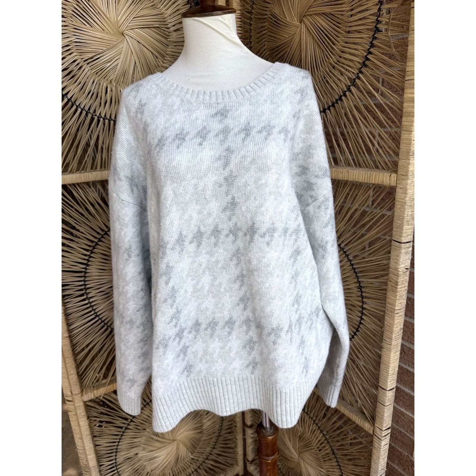 Vintage VINTAGE 525 America Gray Fuzzy Knit Crewneck Sweater Oversized XL Women Size XL / US 12-14 / IT 48-50 - 2 Thumbnail
