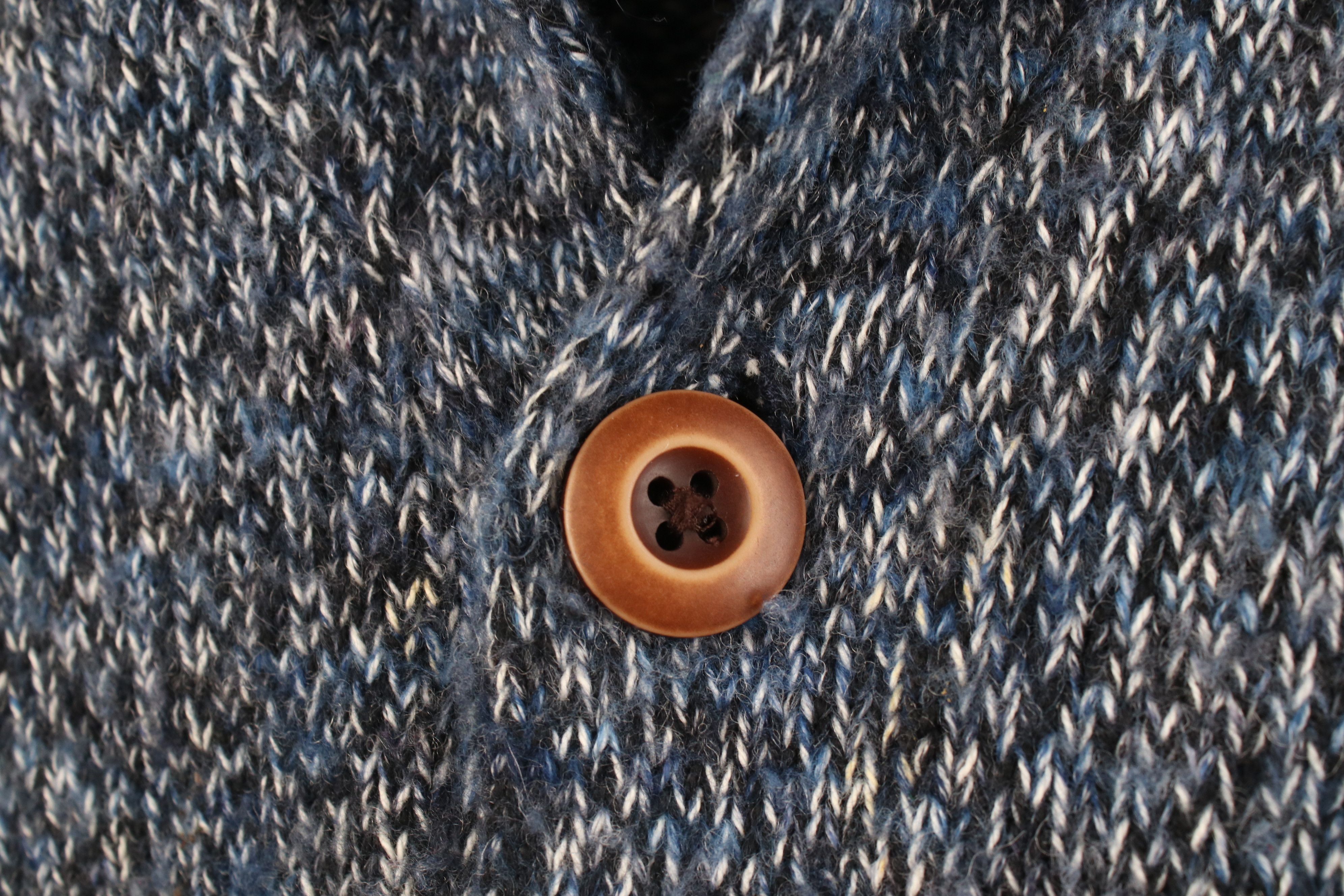 Express Express Fleck Wool Blend Knit Shawl Cardigan Sweater Blue Size US L / EU 52-54 / 3 - 5 Thumbnail