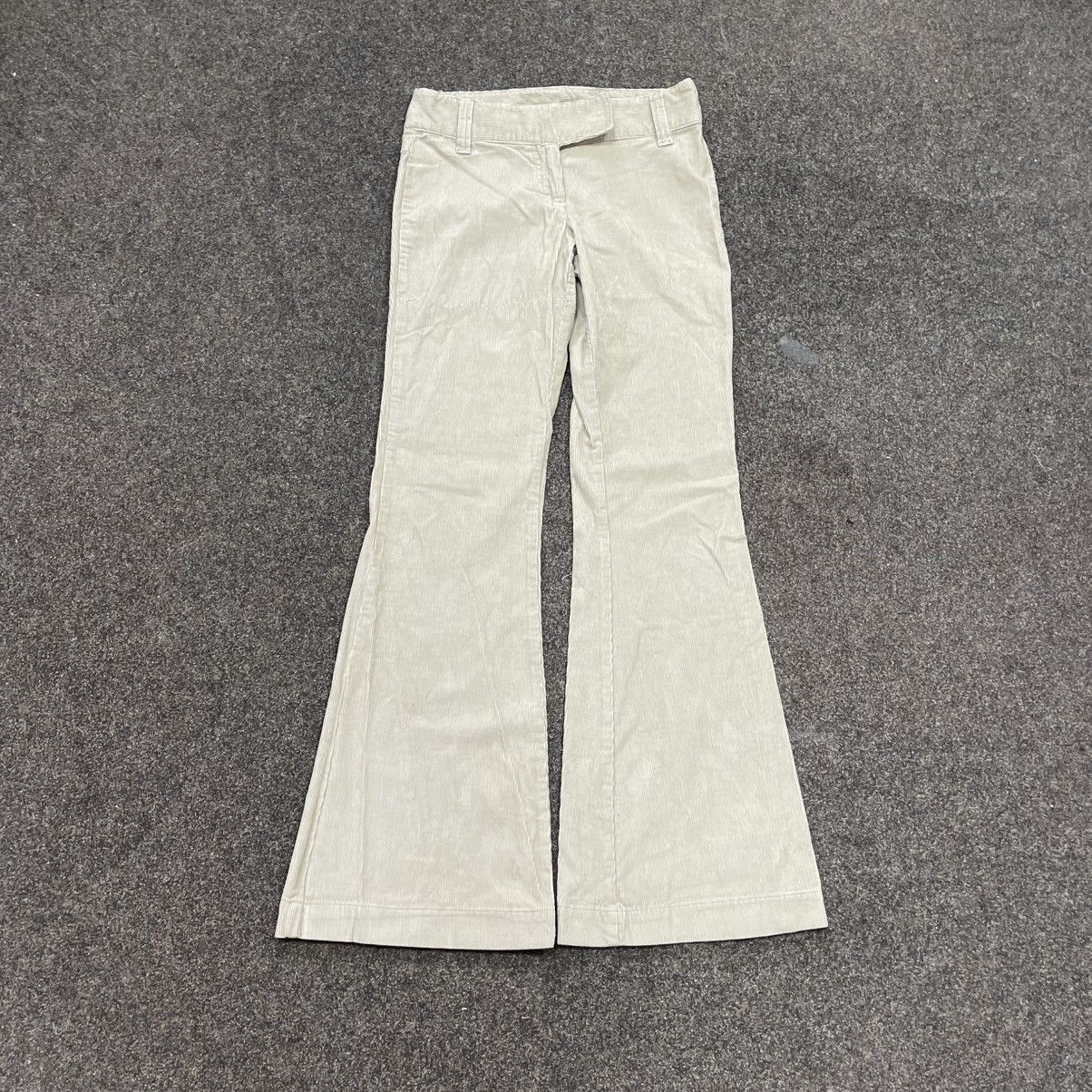 Vintage Vintage Y2K Cream Flared Wide Leg Pants 90s Archive Graphic Size 32" / US 10 / IT 46 - 1 Thumbnail