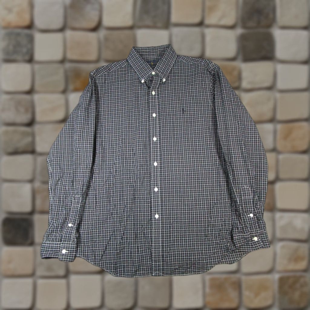 Ralph Lauren Ralph Lauren Shirt Mens Large Black White Cotton Button Up - Button-Up, Collared, Long Sleeve, Multi Color, Lauren Ralph Lauren, Men, Size L Size US L / EU 52-54 / 3 - 1 Thumbnail