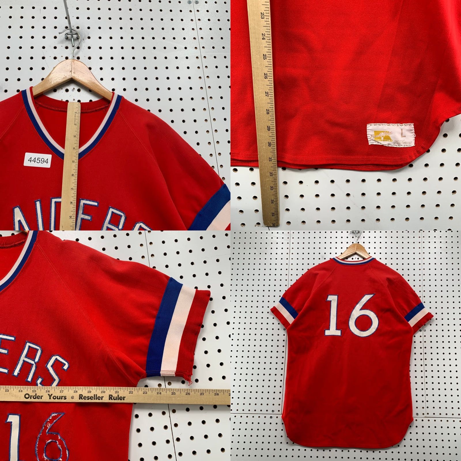 Russell Athletic Vintage 70s Russell Athletic Baseball Jersey Mens Large Red Gold Tag Raiders Size US L / EU 52-54 / 3 - 8 Thumbnail
