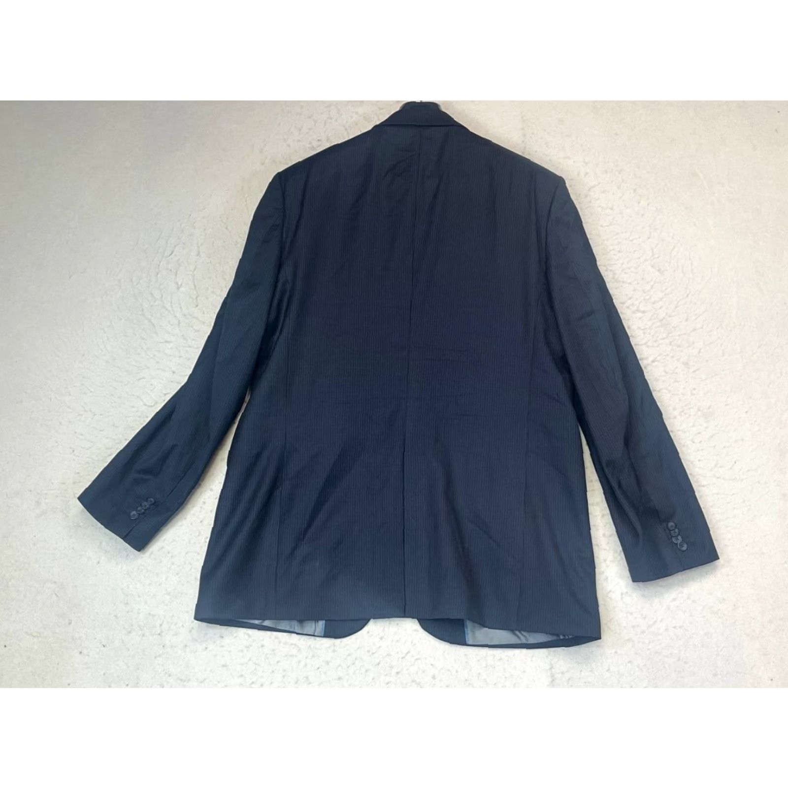 Banana Republic VINTAGE Banana Republic Blazer Men Jacket Solid Blue Wool Classic 46L Size 46R - 2 Thumbnail