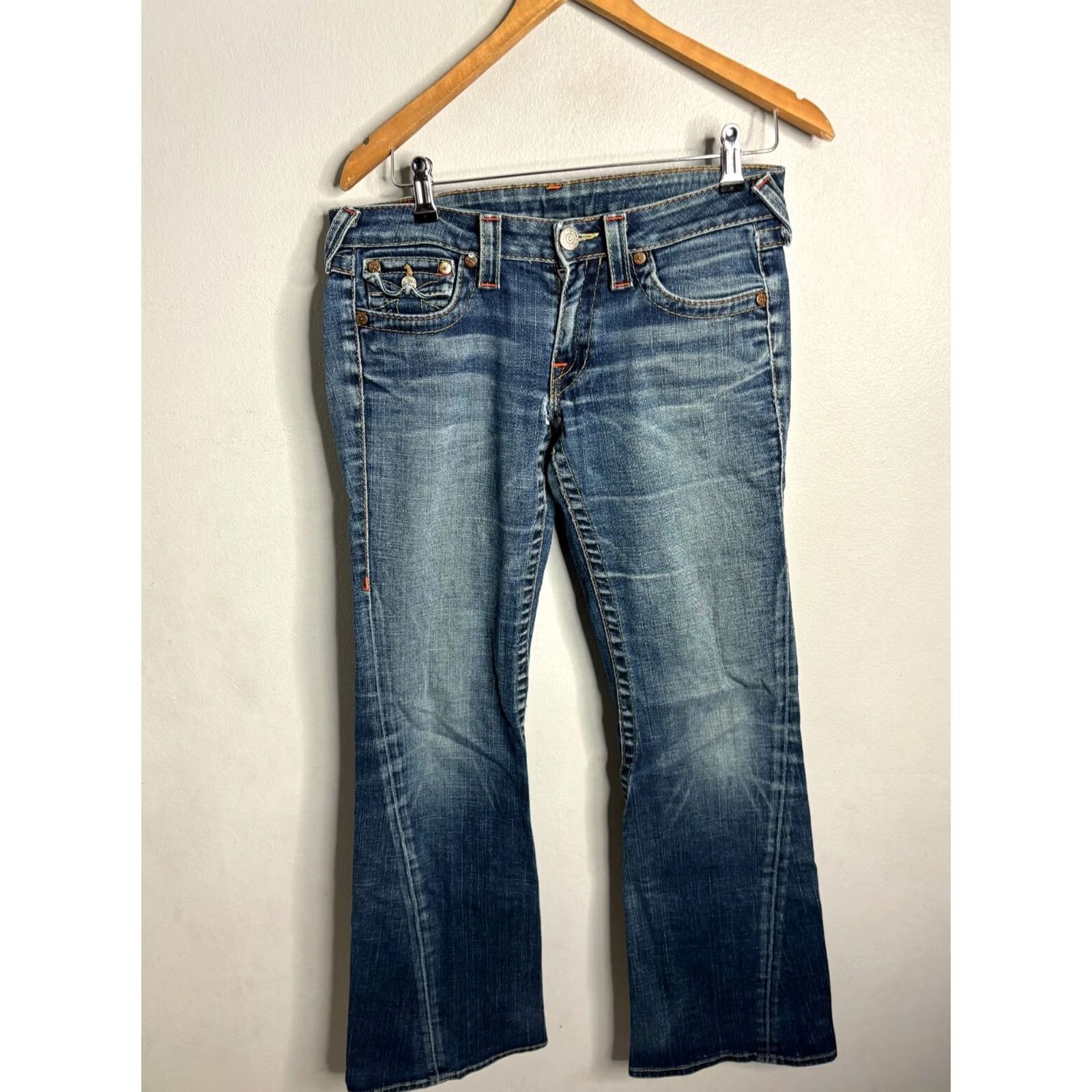 True Religion True Religion World Tour Bridget Jeans Flared Denim 29 Blue Women’s Regular 7641 Size 29" - 4 Thumbnail