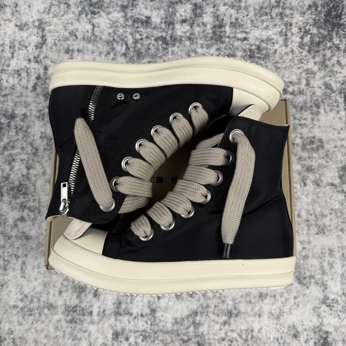 Rick Owens Rick Owens DRKSHDW Canvas High JumboLace ‘Black’ Shoes Size US 11 / EU 44 - 1 Thumbnail