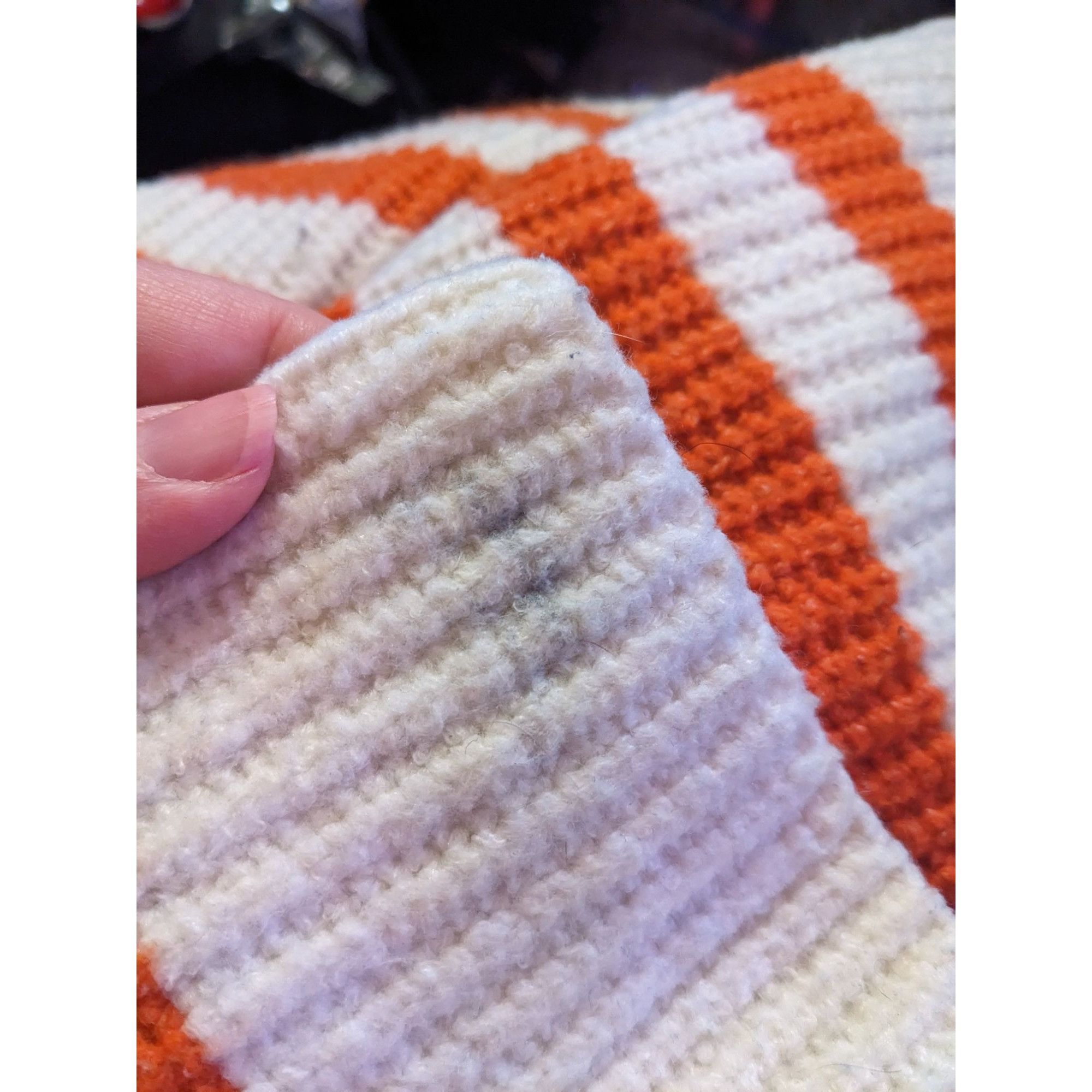 Other Sincerely Jules Preppy Orange And White Striped Sweater Size Size M / US 6-8 / IT 42-44 - 4 Thumbnail