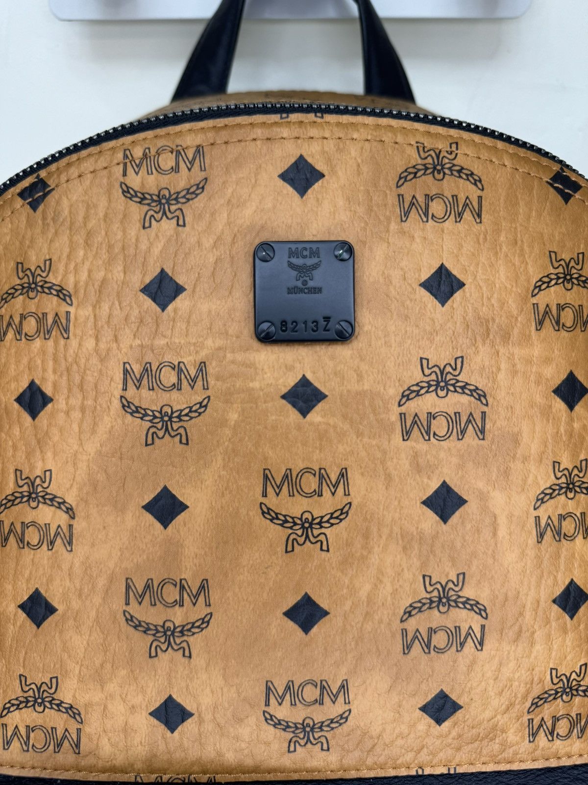 MCM MCM Backpack Cognac/Black Size 38 - 3 Thumbnail