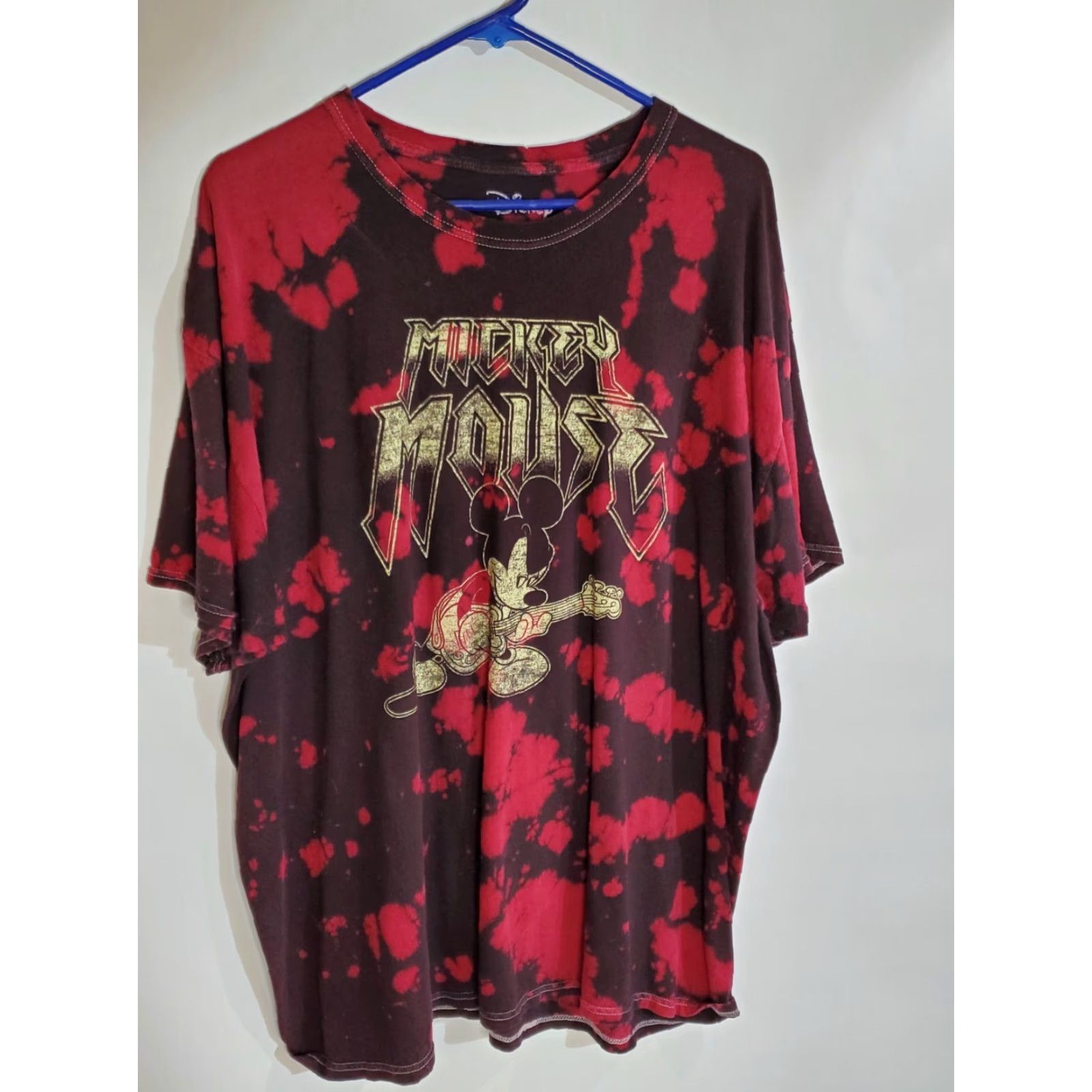 Disney Disney Mickey Mouse Disney Rock Guitar T Shirt Graphic Tie Dye Red Black Size XL Mens Shirt Graphic Print Tie Dye Rock Band Theme 80s 90s? Size US XL / EU 56 / 4 - 2 Thumbnail