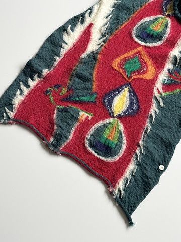 Kapital Kapital Fulled Wool Dragon Dance HAPPY Scarf Size ONE SIZE - 2 Thumbnail