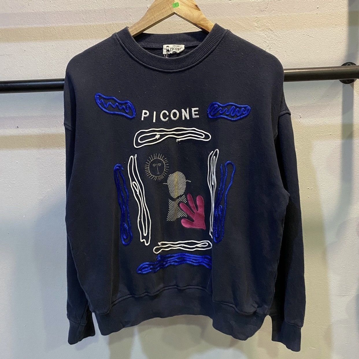 Japanese Brand Studio Picone Roma Art Embroidered Sweatshirt