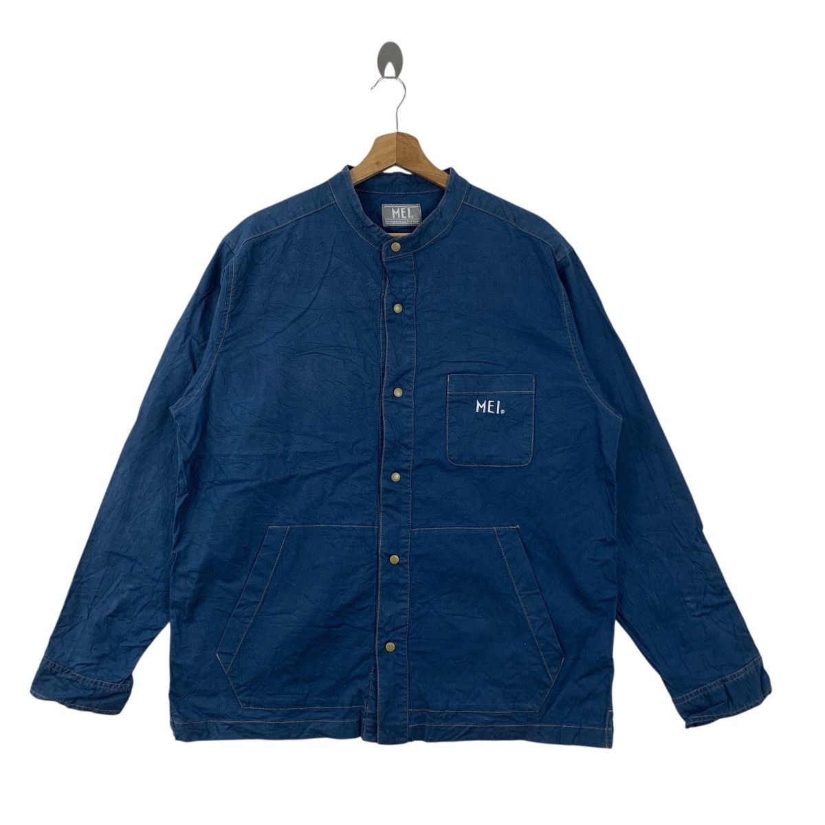 Other MEI CALIFORNIA OUTDOOR Pure Indigo Denim Jeans Jacket Snap Size L / US 10 / IT 46 - 4 Thumbnail