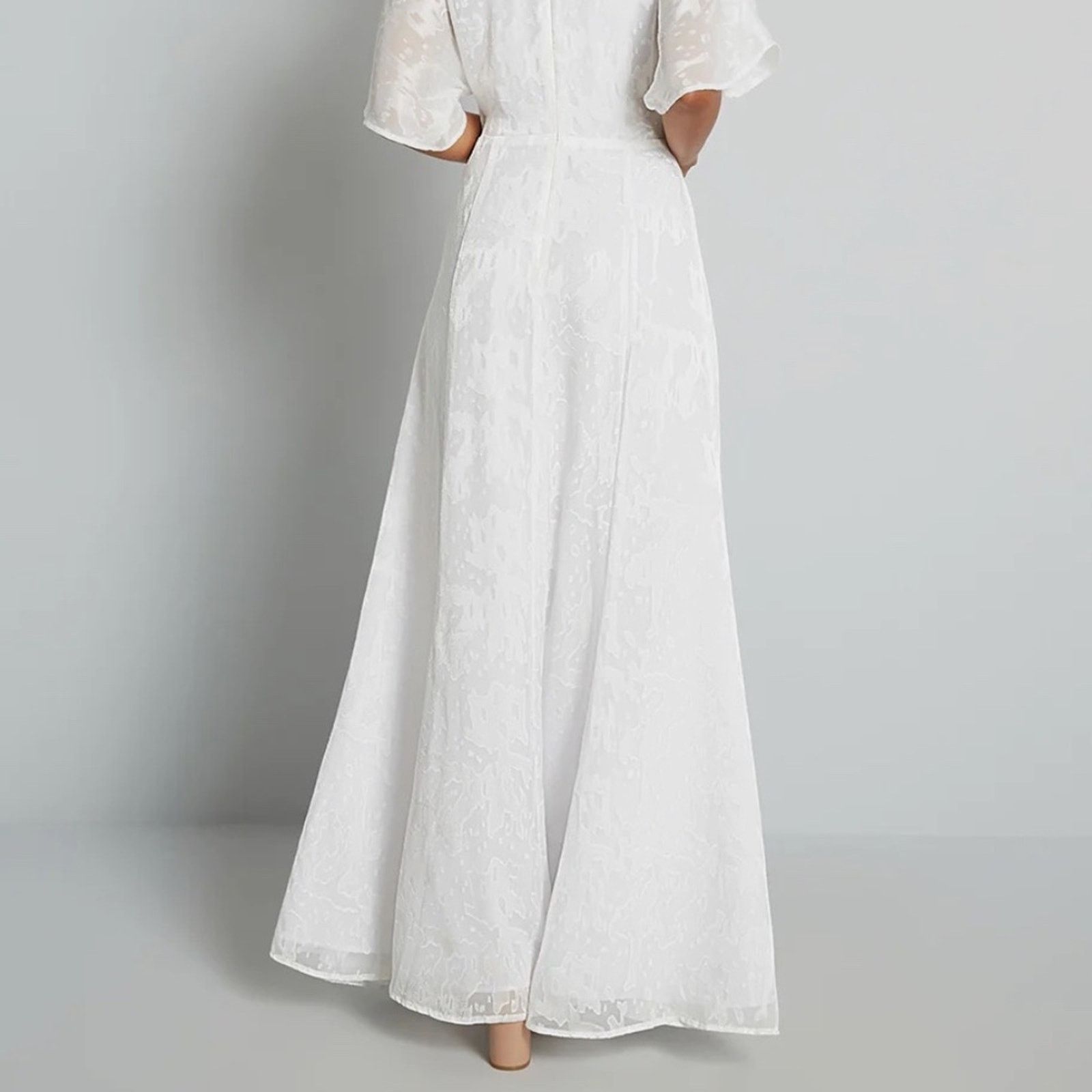 Hutch Hutch Love in the Abstract Maxi Dress White 10 Size L / US 10 / IT 46 - 5 Thumbnail