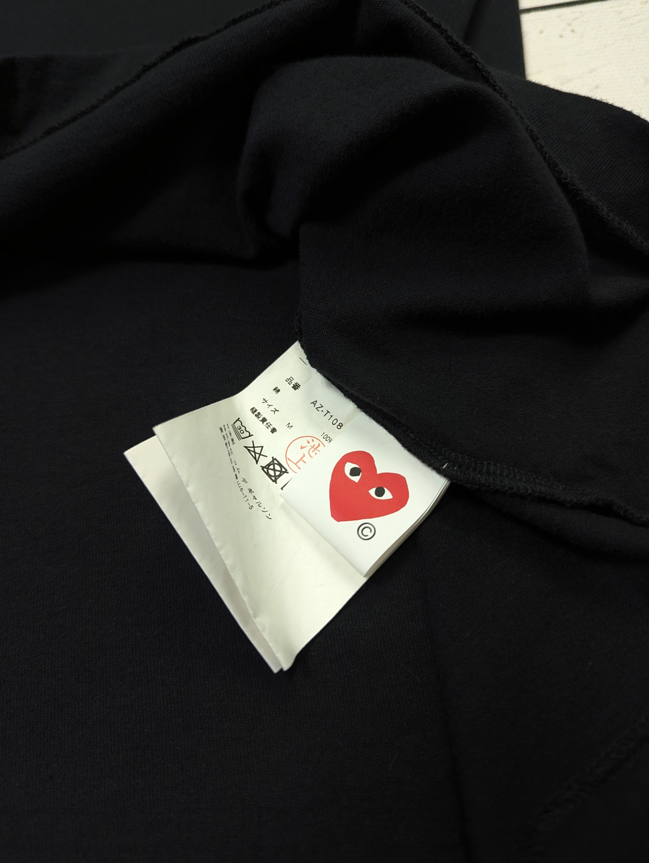 Comme des Garcons PLAY Comme Des Garcons Play black t-shirt AZ-T108 Size US M / EU 48-50 / 2 - 10 Thumbnail