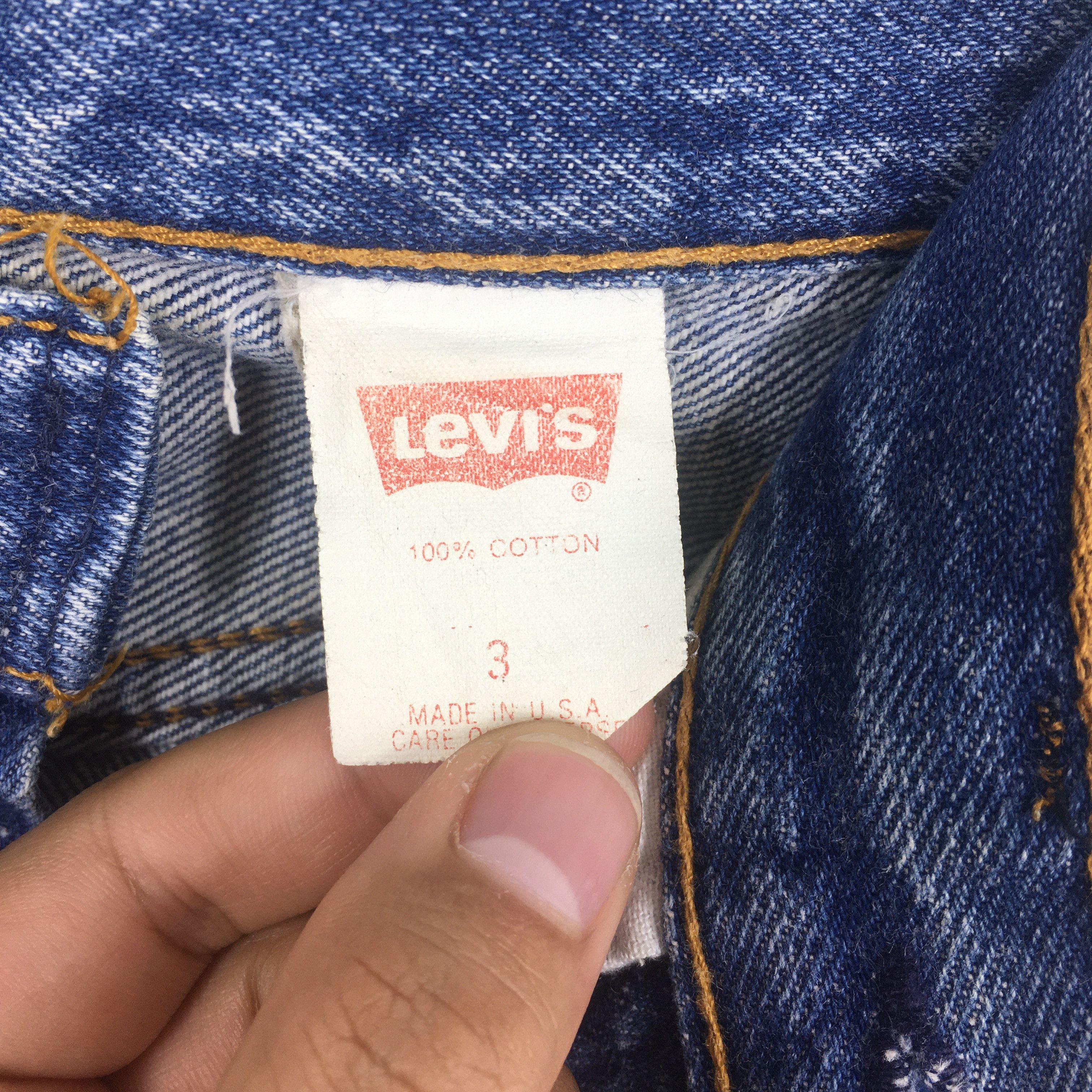 Levi's Size 23x27 Vintage 80s Levi's 501 Faded Blue Jeans S582 Size 23" - 8 Thumbnail