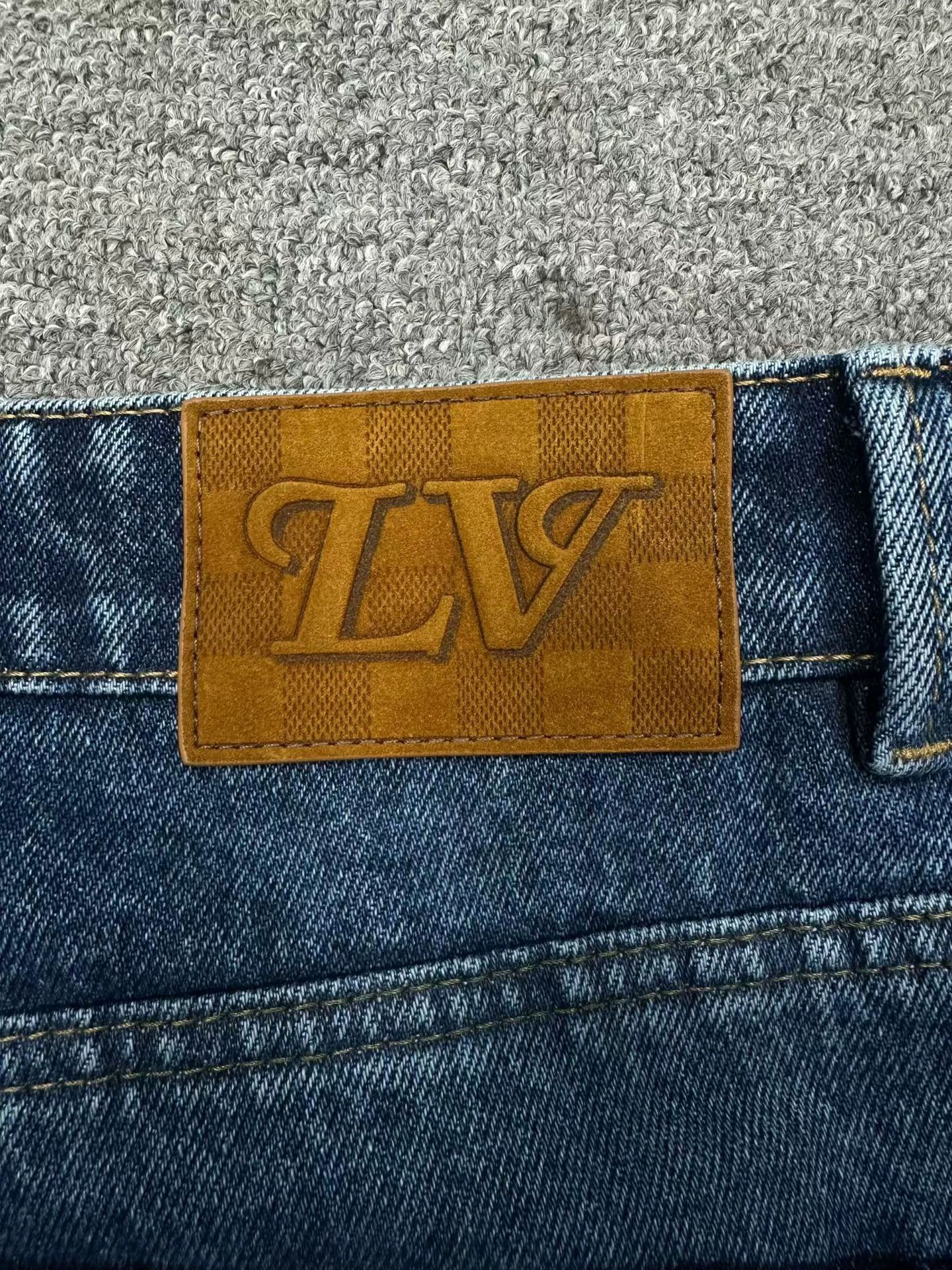 Louis Vuitton LV 26SS latest monogram all-over print logging jeans, Size 26" / US 2 / IT 38 - 4 Thumbnail