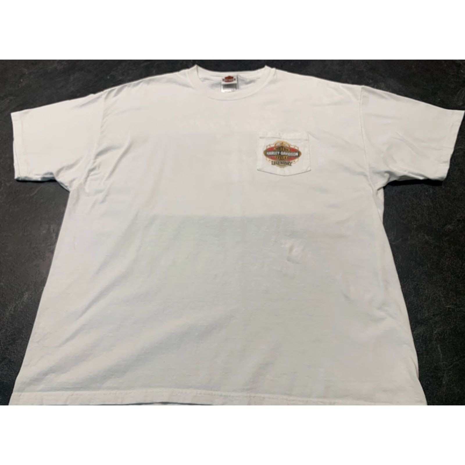Harley Davidson VINTAGE Harley-Davidson T-Shirt Men 2XL White Biker Motorcycle Spring Adult Size US XXL / EU 58 / 5 - 7 Thumbnail