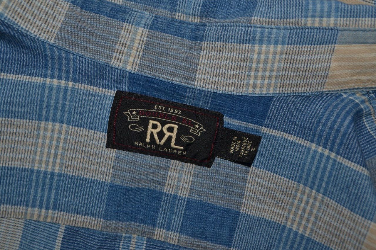 RRL Ralph Lauren × Vintage RRL RALPH LAUREN Men's RL Short sleeve Shirt Blue Size M Size US M / EU 48-50 / 2 - 8 Thumbnail