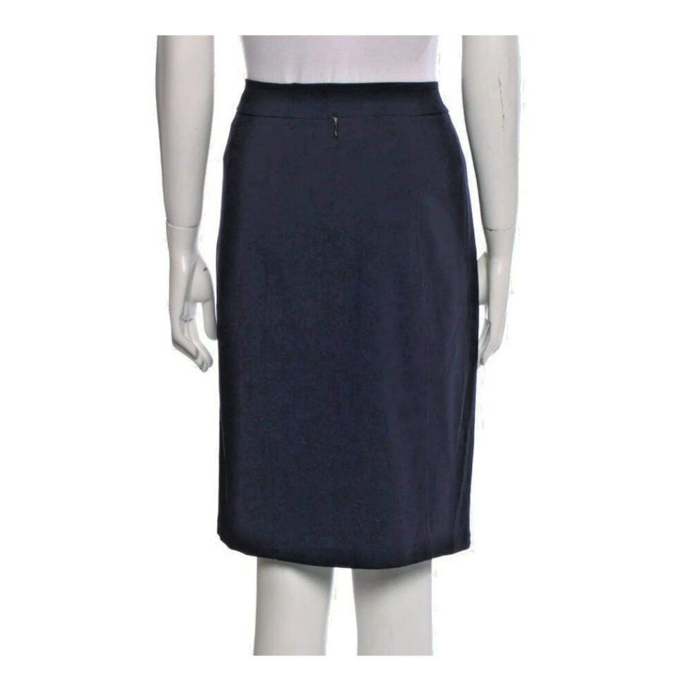 Donna Karan Donna Karan Skirt Size 12 Black Wool Zip Closure Tailored F Size 34" / US 12 / IT 48 - 8 Thumbnail