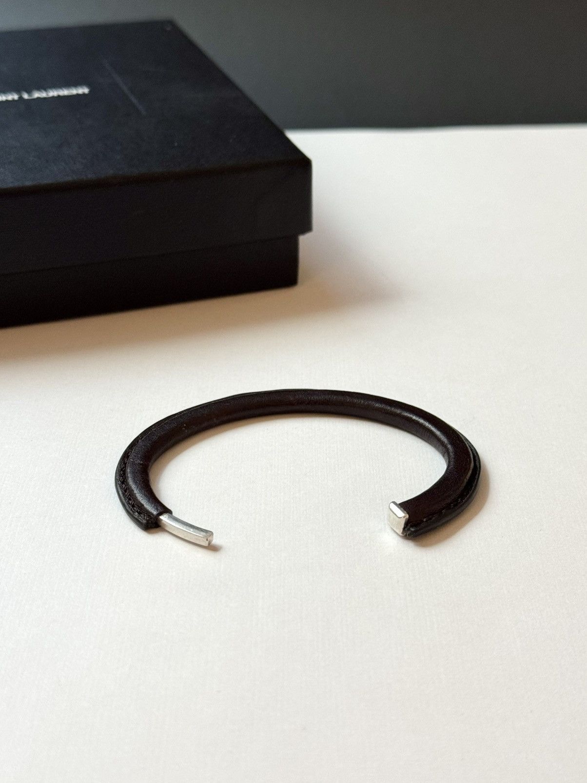 Saint Laurent Paris Saint Laurent Paris Leather Metal Cuff Bracelet Size ONE SIZE - 3 Thumbnail
