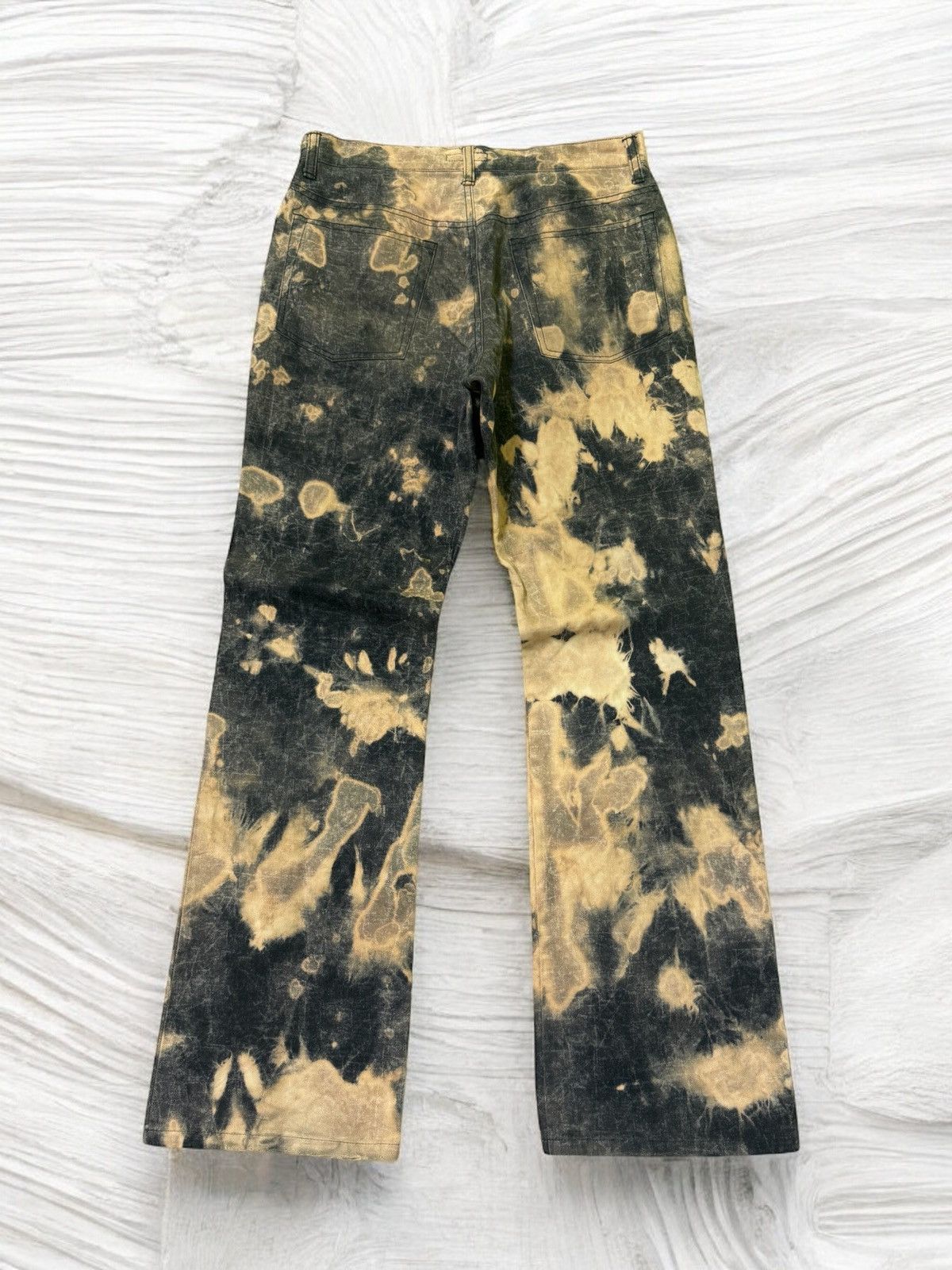 Issey Miyake Flare MCAPACHE Acid Wash Smoked Style Denim Jeans Size US 28 / EU 44 - 1 Thumbnail