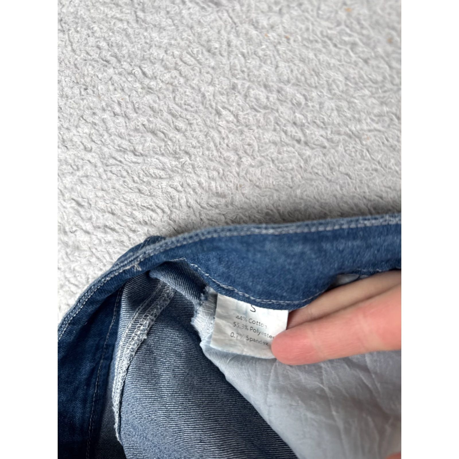Vintage Womens Jeans 30x30 Blue Denim Wide Leg High Rise Cotton Polyester Blend Pockets Size 30" / US 8 / IT 44 - 6 Thumbnail