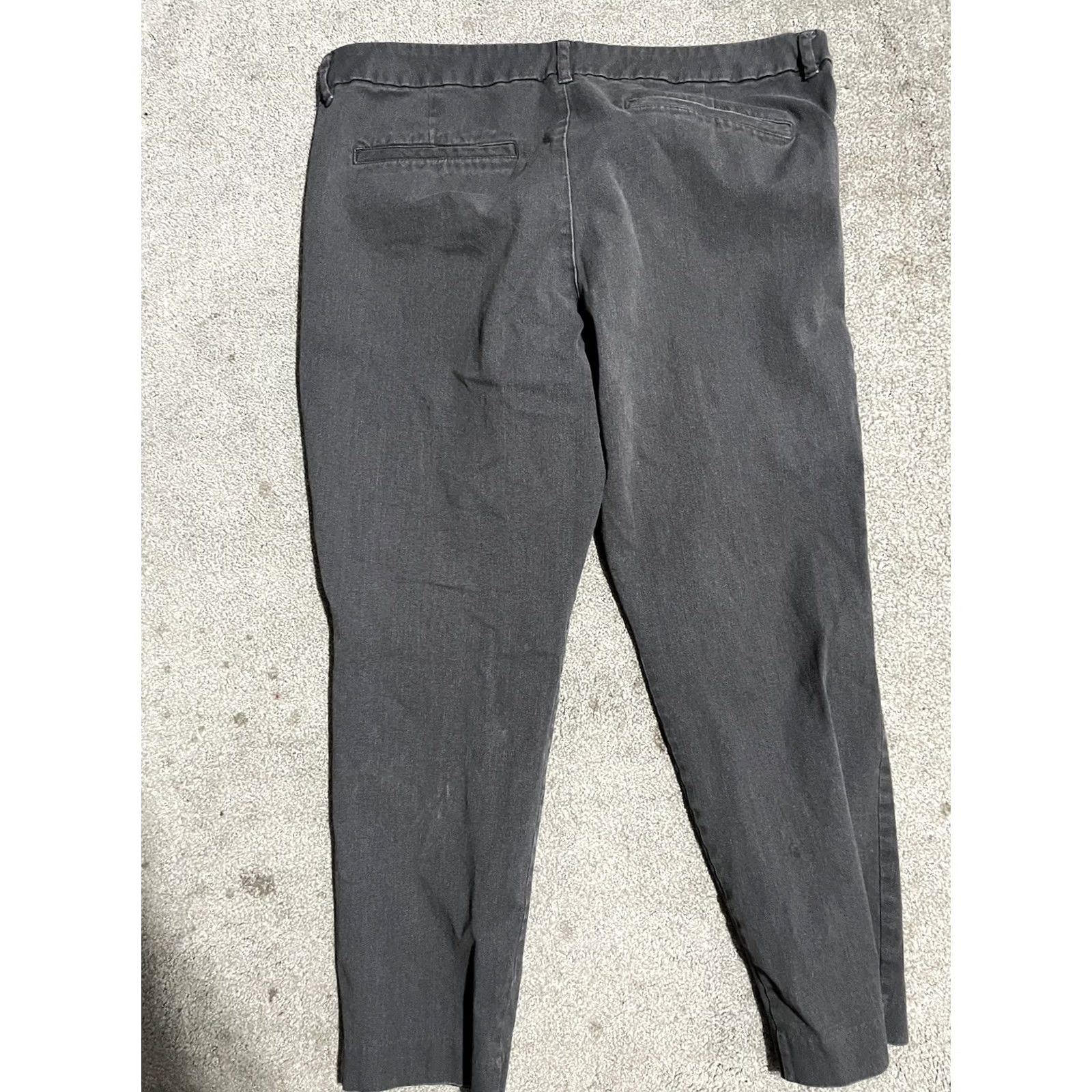 Old Navy Old Navy Women Pants Gray Size 16 Pixie Front Flat Crop Ankle Pockets Slim regular Size 38" / US 16 / IT 52 - 3 Thumbnail
