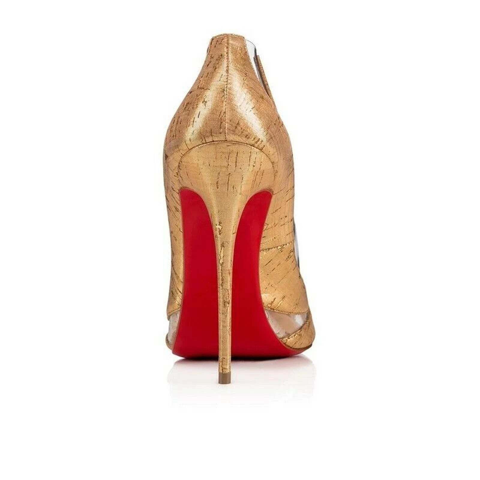 Christian Louboutin Christian Louboutin Blake Is Back 120 Silver Gold Cork Liege Size US 6 / IT 36 - 10 Thumbnail