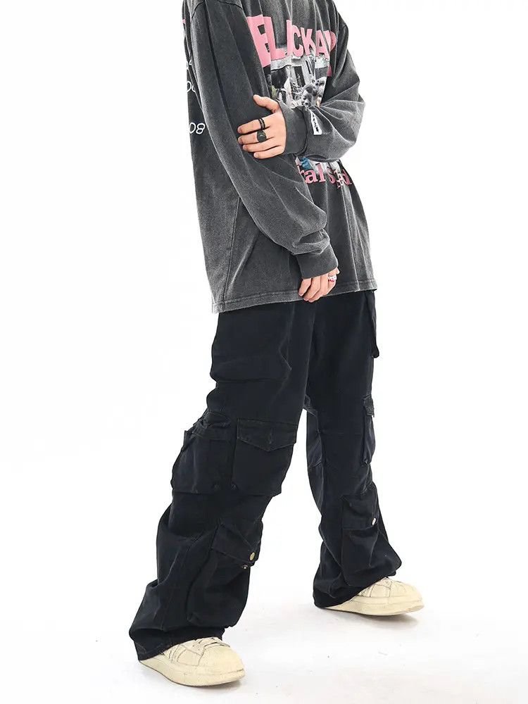 Japanese Brand × Jean Black Cargo Pants Size US 34 / EU 50 - 1 Thumbnail