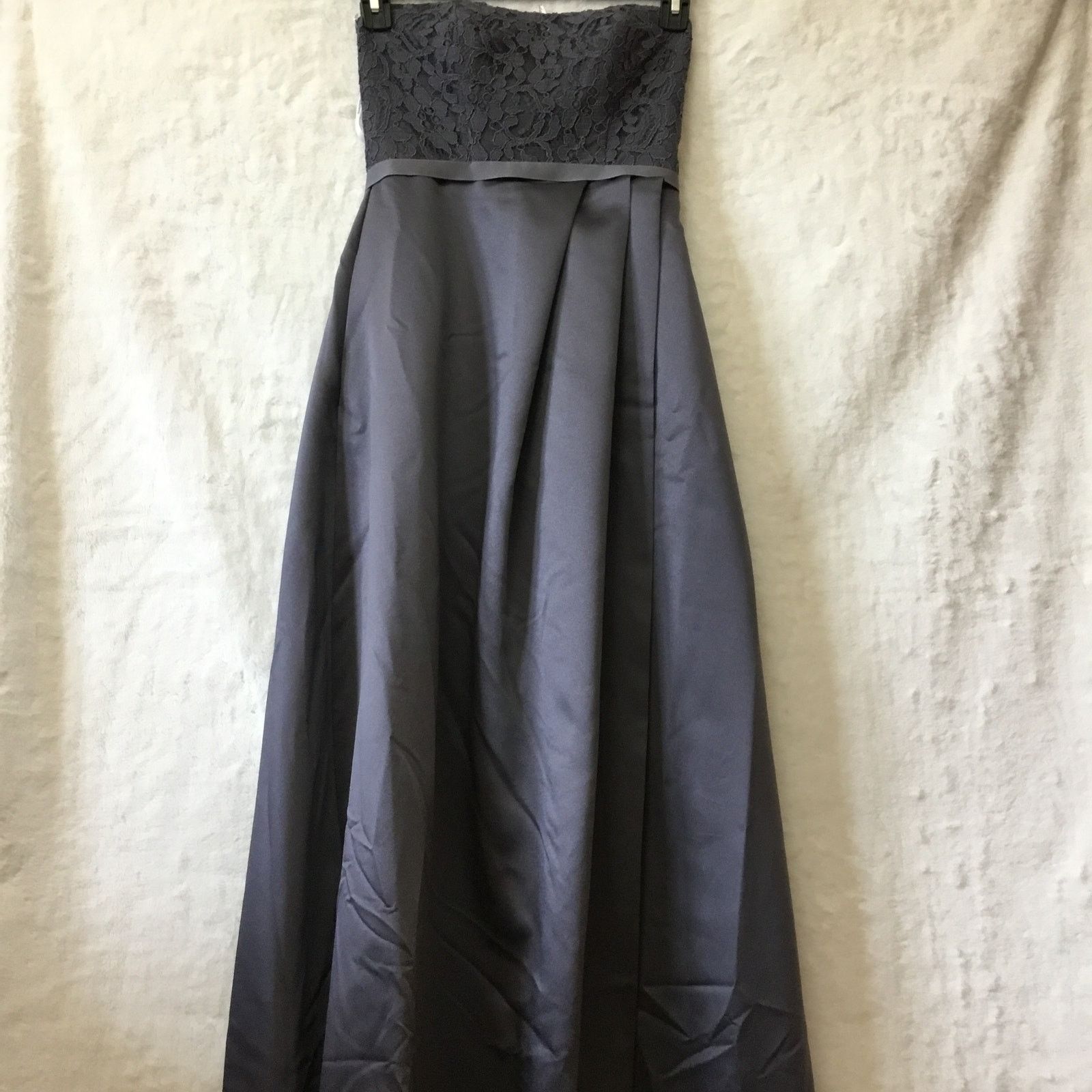Other David's Bridal Black Strapless Lace Satin Gown Size XS / US 0-2 / IT 36-38 - 3 Thumbnail
