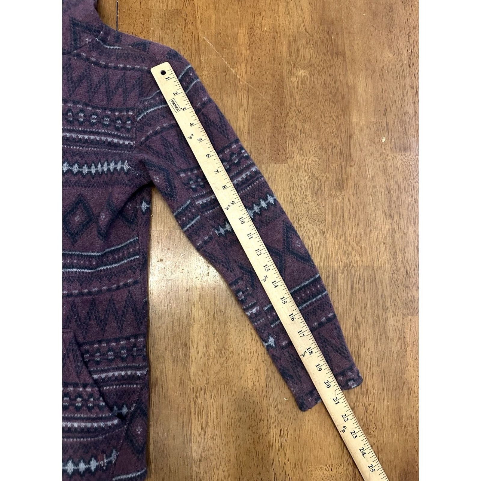 Smartwool Smartwool Hudson Trail Cowl Neck Pullover Aztec Sweater Medium Women’s Purple Shirt Pullover Womens Size M / US 6-8 / IT 42-44 - 7 Thumbnail