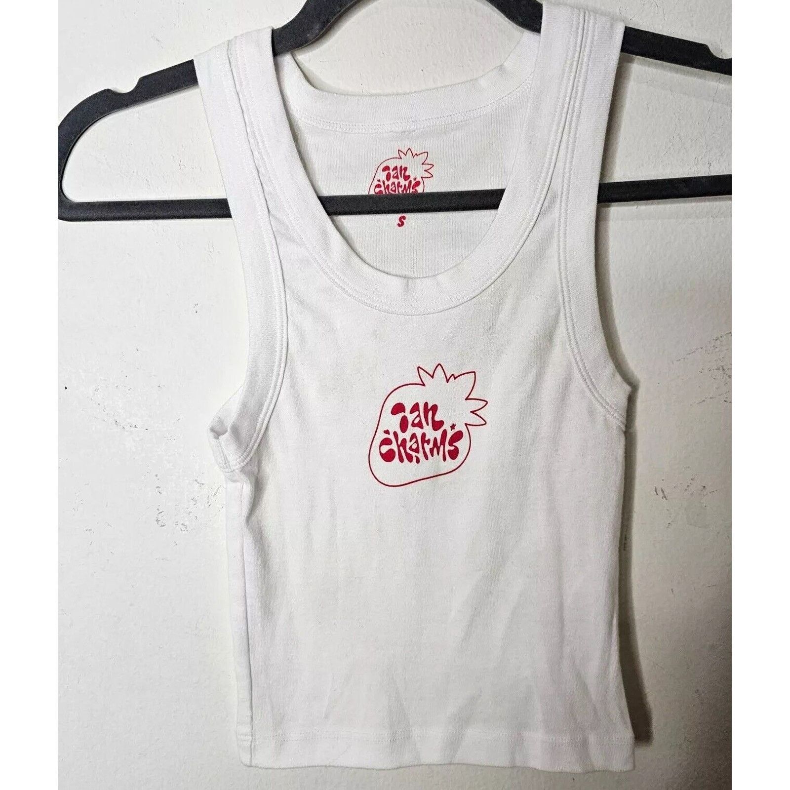 Other Ian Charms White Crop Sleeveless Tank Red Ian Charms Logo S Size S / US 4 / IT 40 - 1 Thumbnail