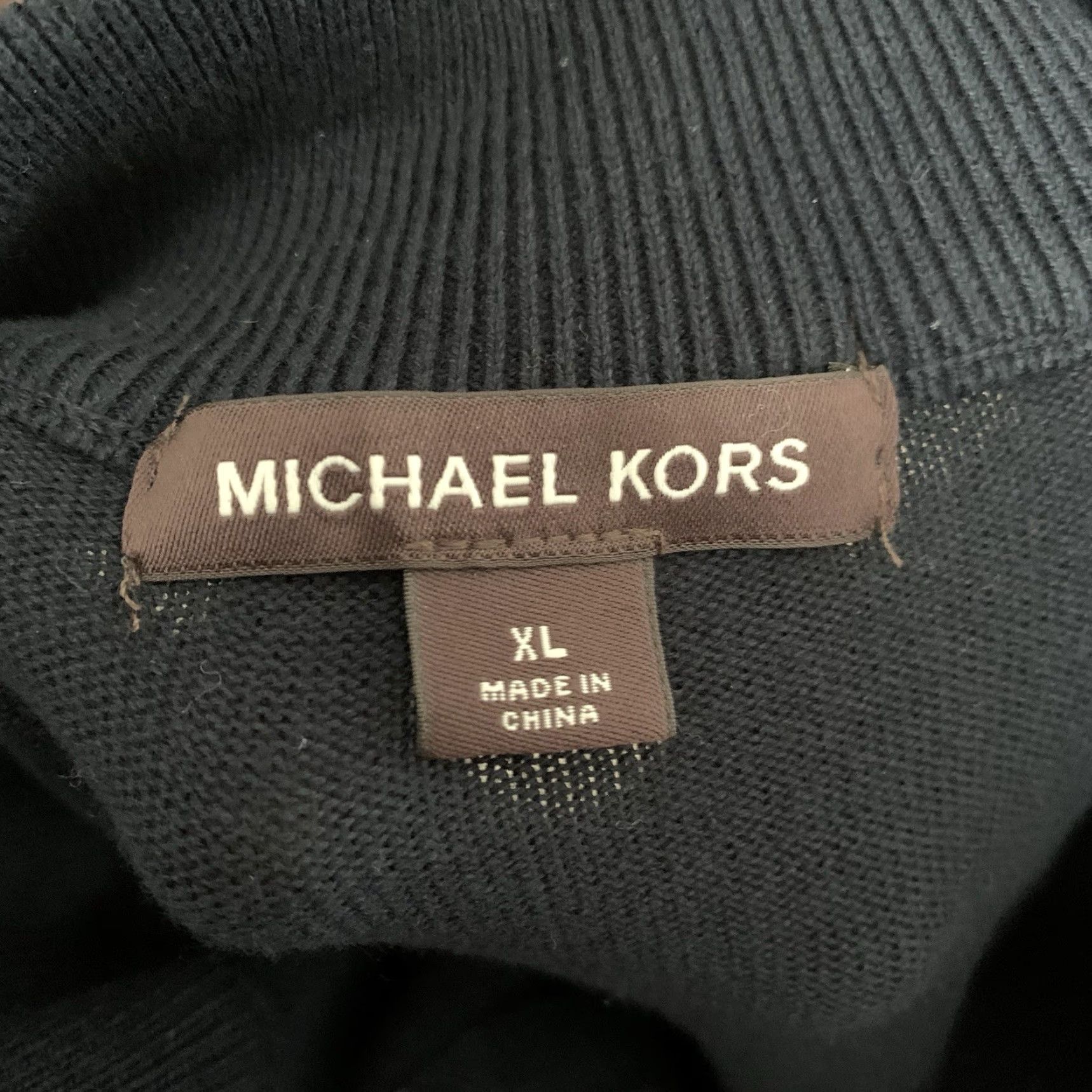 Michael Kors Michael Kors Sweater Mens XL 1/4 Zip Pullover Blue Tight Knit Nylon Shoulder Knitted Mock Neck Long Sleeve Classic Fit Size US XL / EU 56 / 4 - 2 Thumbnail