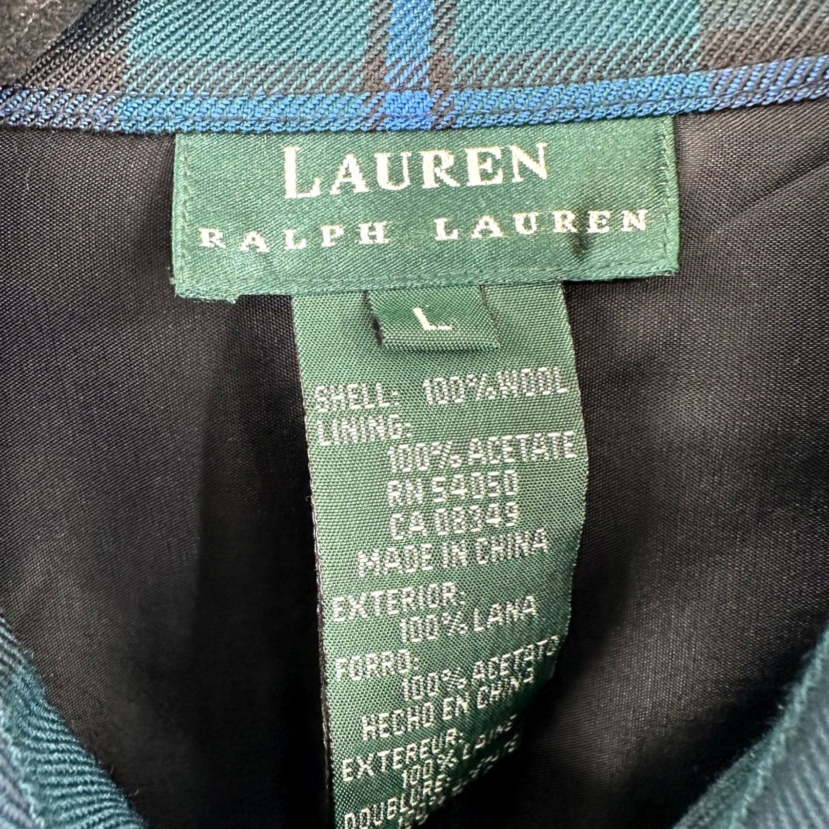 Ralph Lauren Lauren Ralph Lauren Plaid Shirt Jacket Wool Full Zip Large Preppy Timeless Women Size L / US 10 / IT 46 - 7 Thumbnail