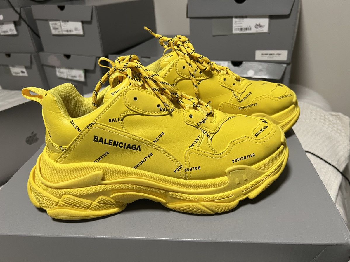 Balenciaga Balenciaga Triple S All Over Yellow (Discontinued) Size US 11 / EU 44 - 3 Thumbnail