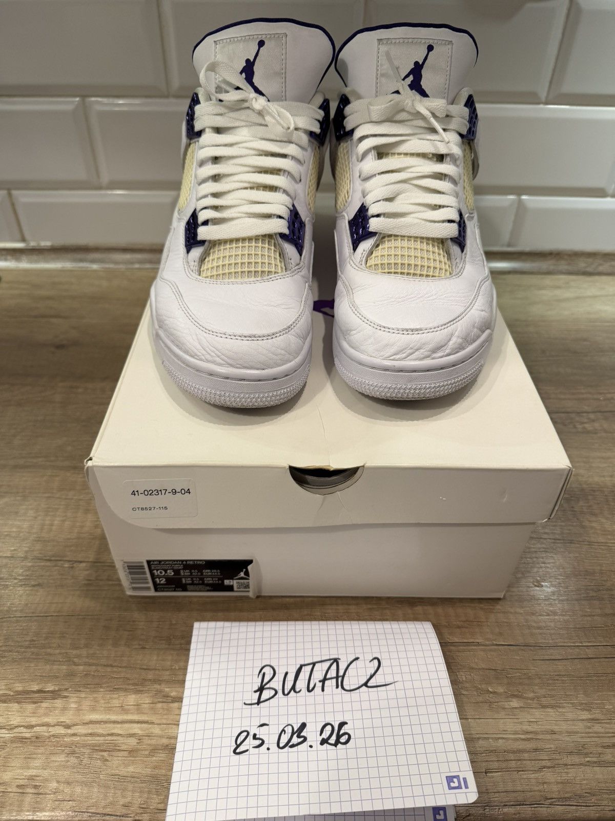 Jordan Brand Jordan 4 Metallic Purple Size US 10.5 / EU 43-44 - 11 Thumbnail