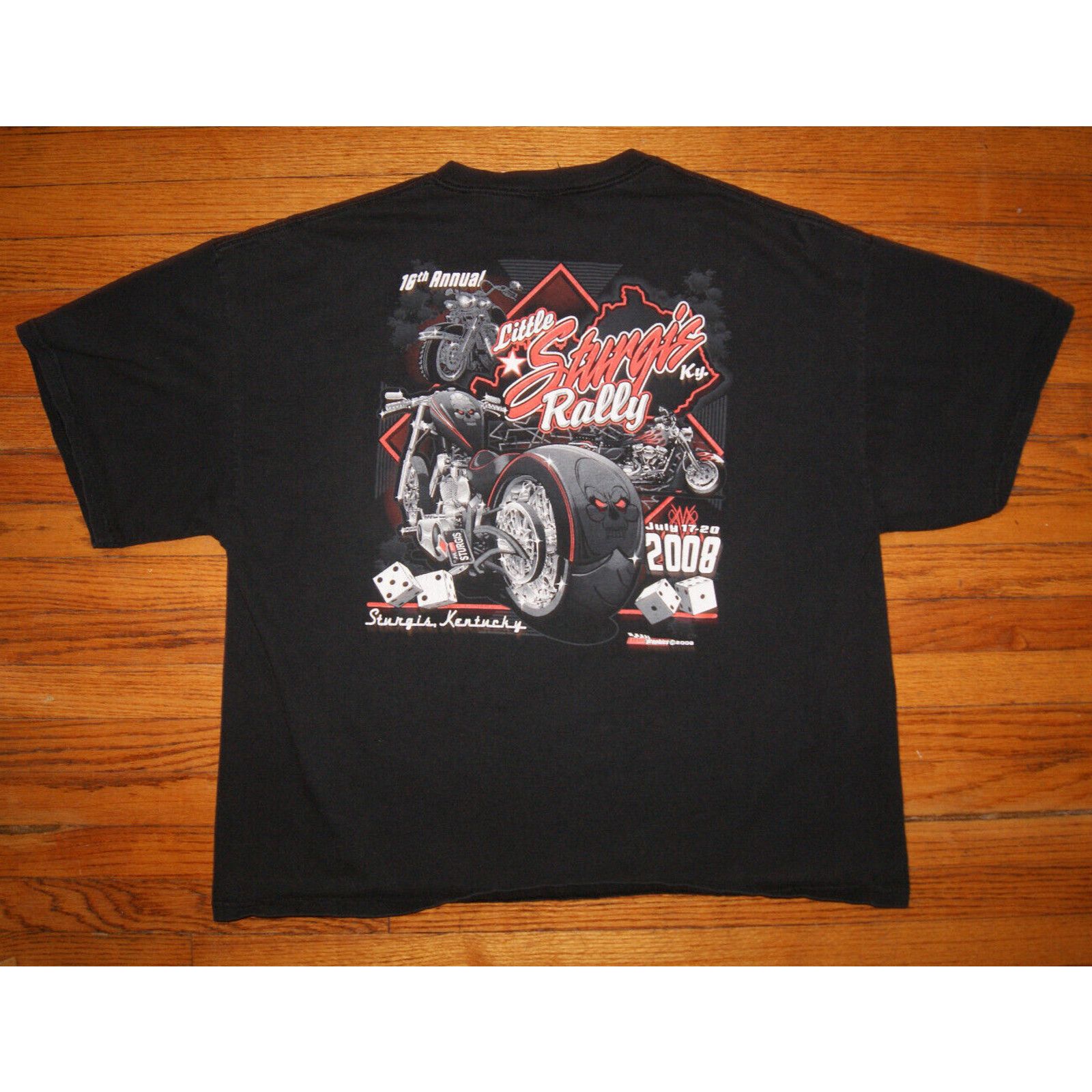 Delta 2008 Little Sturgis Kentucky 2XL TShirt Motorcycle 2 Sided Size US XXL / EU 58 / 5 - 3 Thumbnail