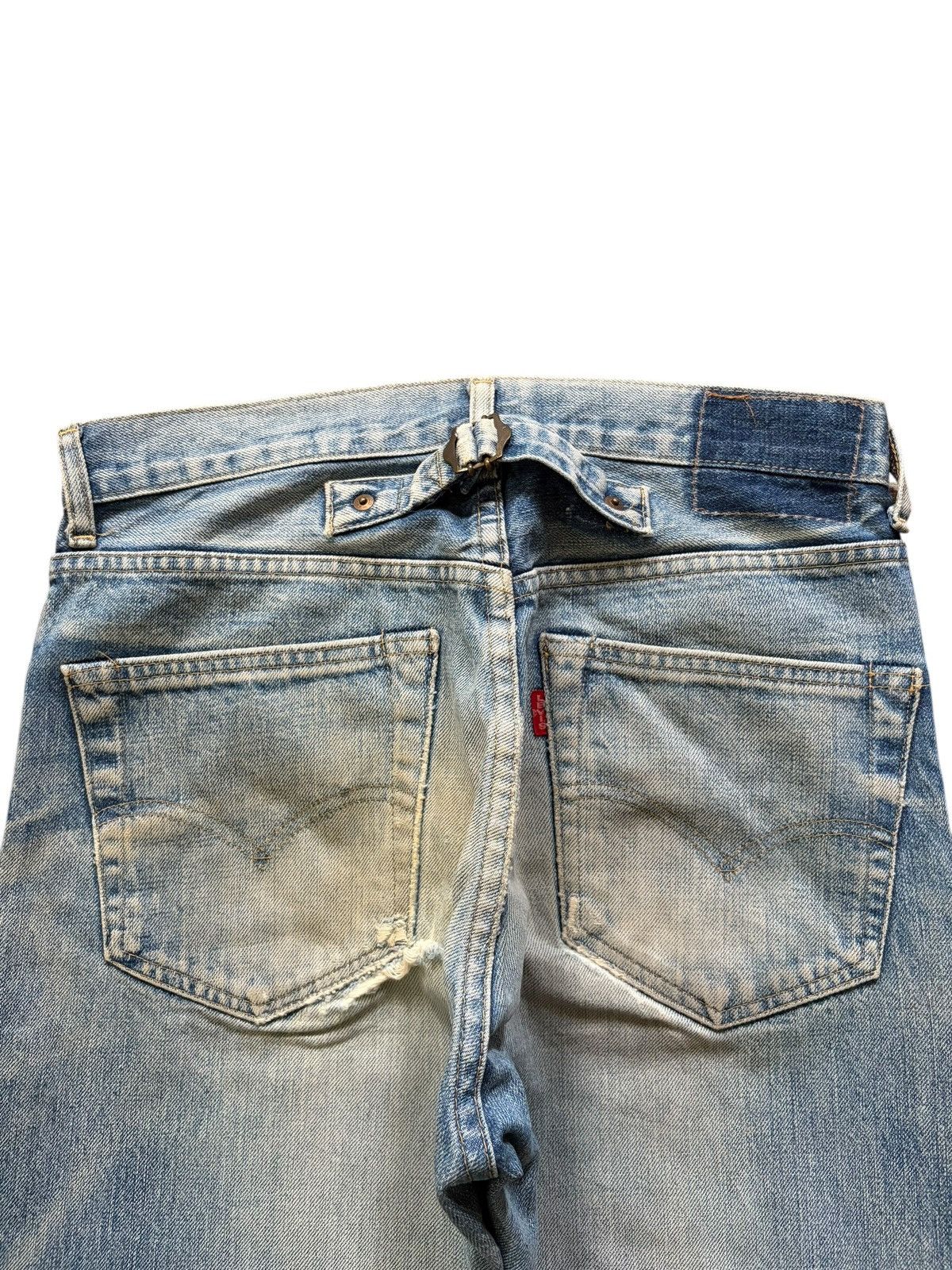 Levi's Vintage 90s Levis 701XX Big E Selvedge Buckle Back Jeans Size US 30 / EU 46 - 4 Thumbnail