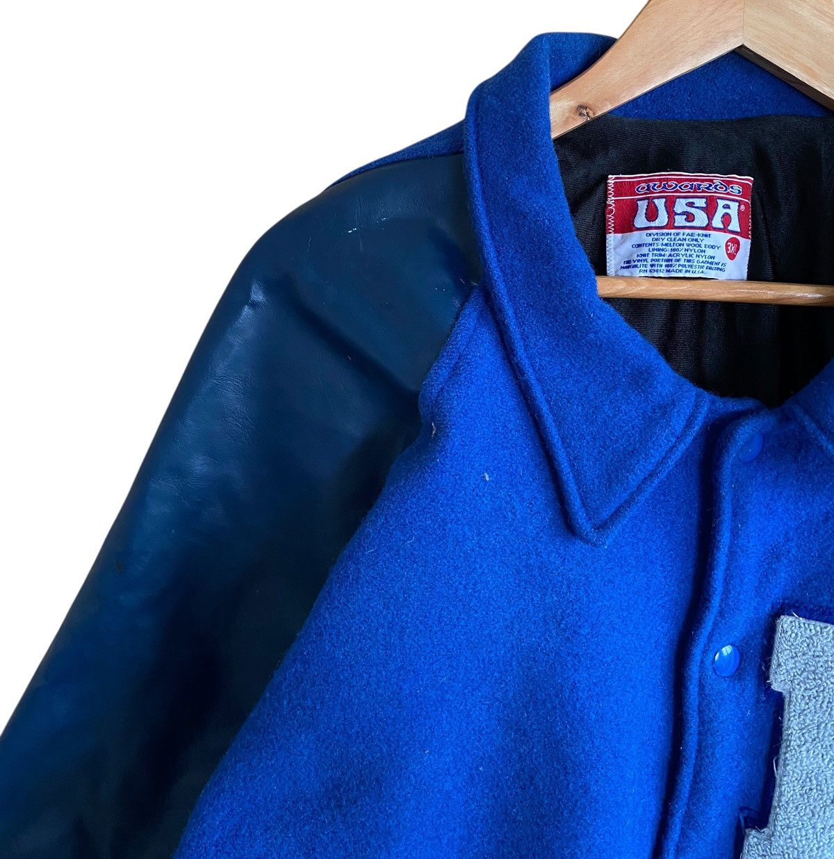 Vintage Vintage Brand Awards Leather Varsity Jacket 1970s Size US XXL / EU 58 / 5 - 4 Thumbnail