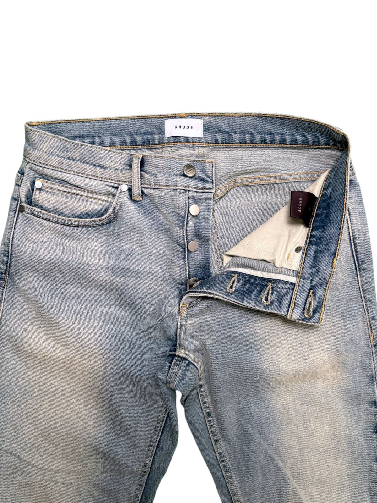 Rhude Rhude Curve Zip Detailed Denim Jeans Size US 32 / EU 48 - 3 Thumbnail