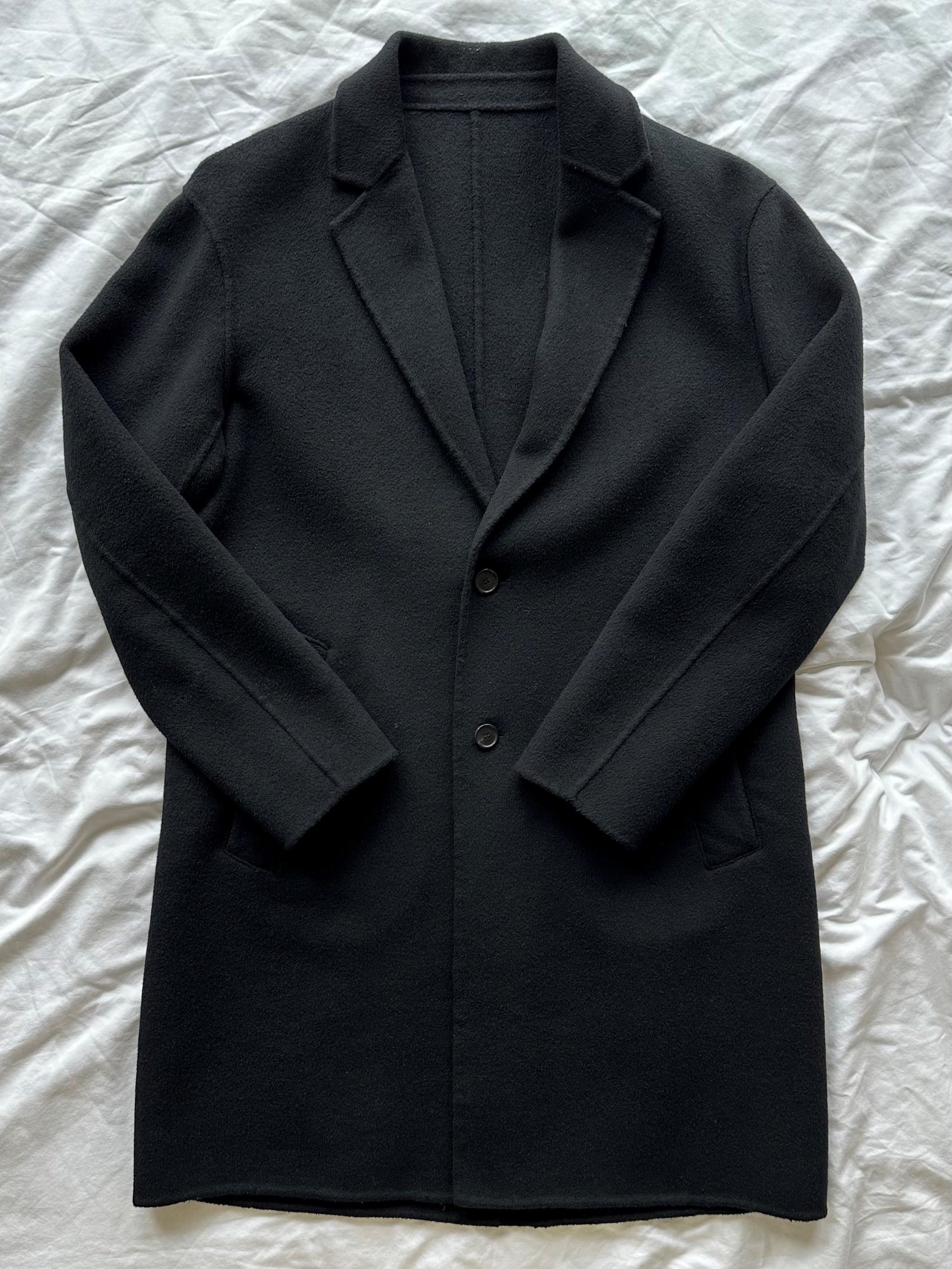 image of Kenzo Wool Cashmere Overcoat in Black, Men's (Size Medium)